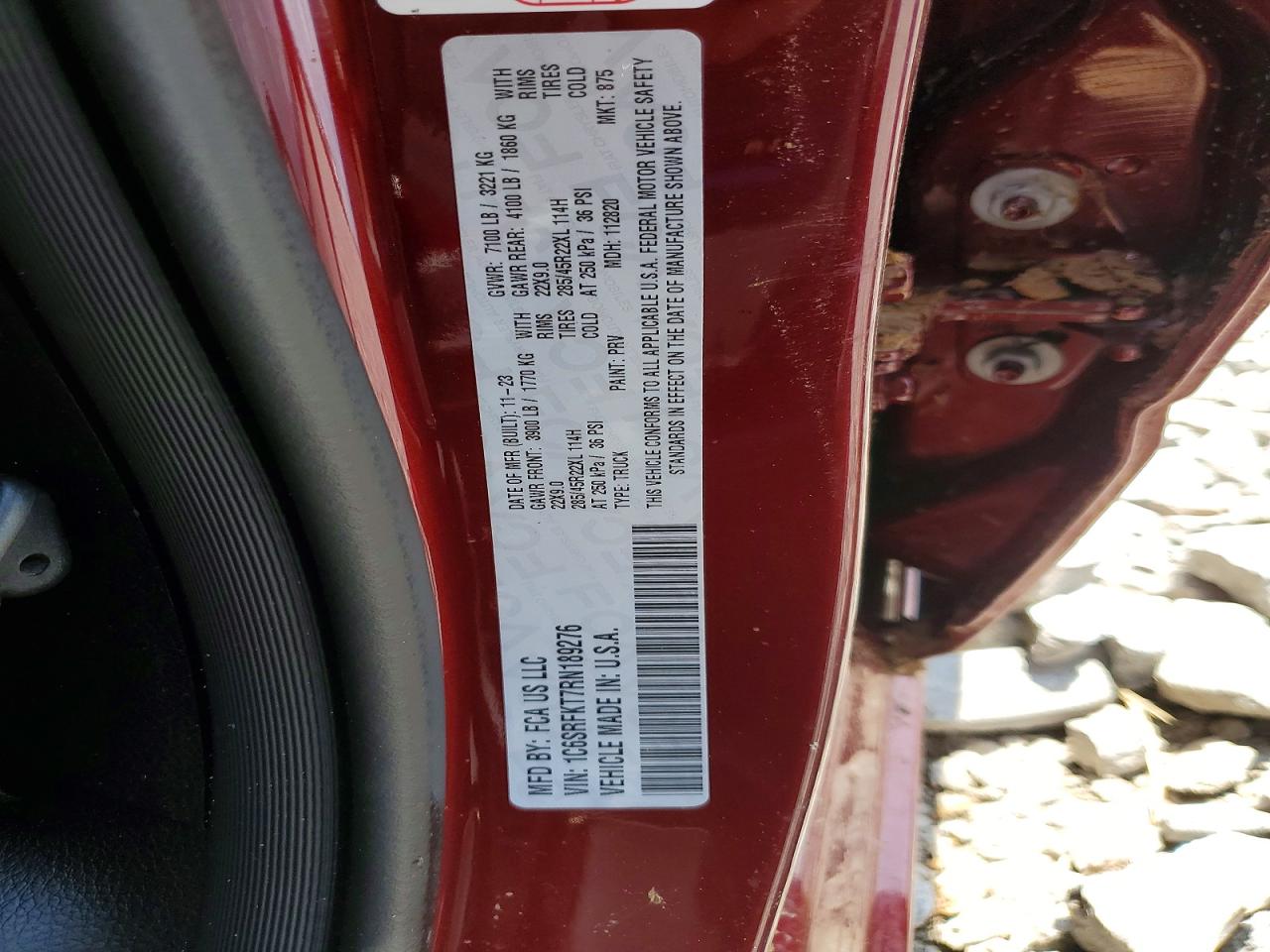 2024 Ram 1500 Longhorn Burgundy vin: 1C6SRFKT7RN189276