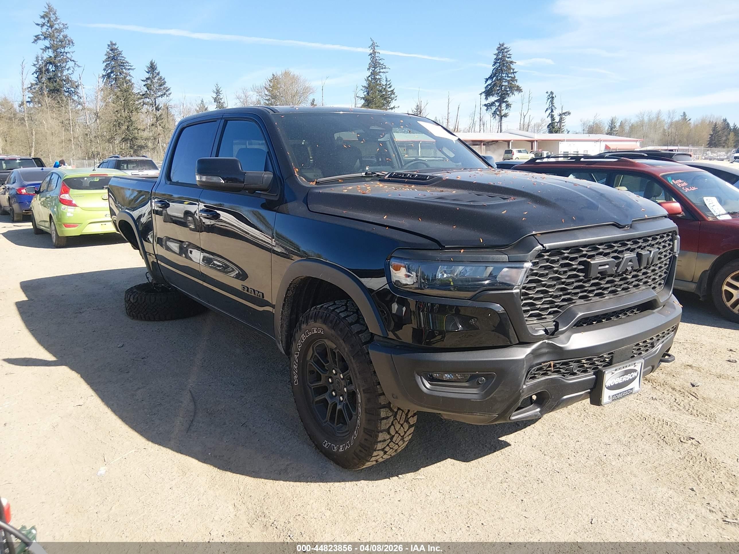 2025 Ram 1500 Rebel  4x4 5'7 Box Black vin: 1C6SRFLP1SN746545