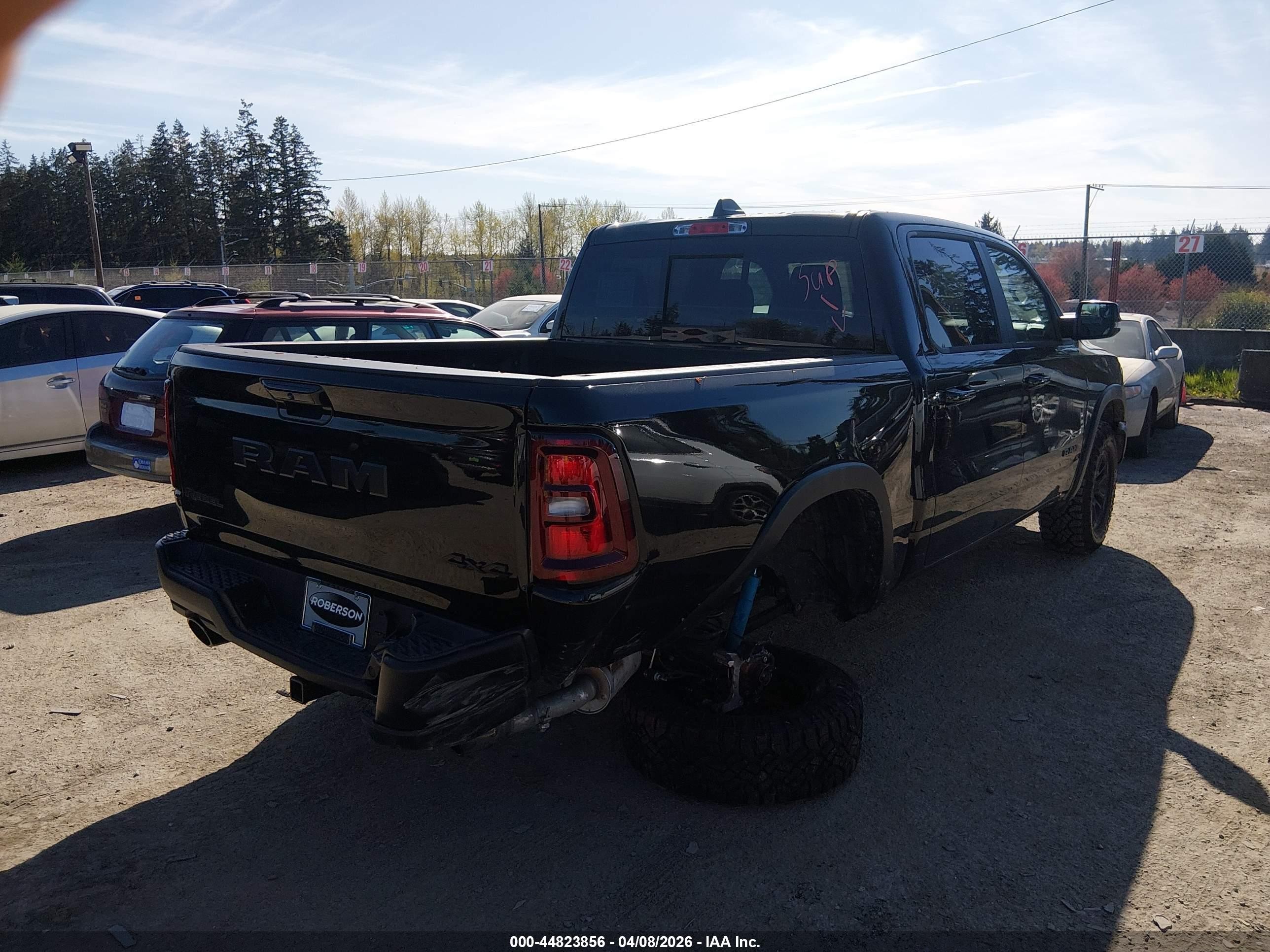 2025 Ram 1500 Rebel  4x4 5'7 Box Black vin: 1C6SRFLP1SN746545