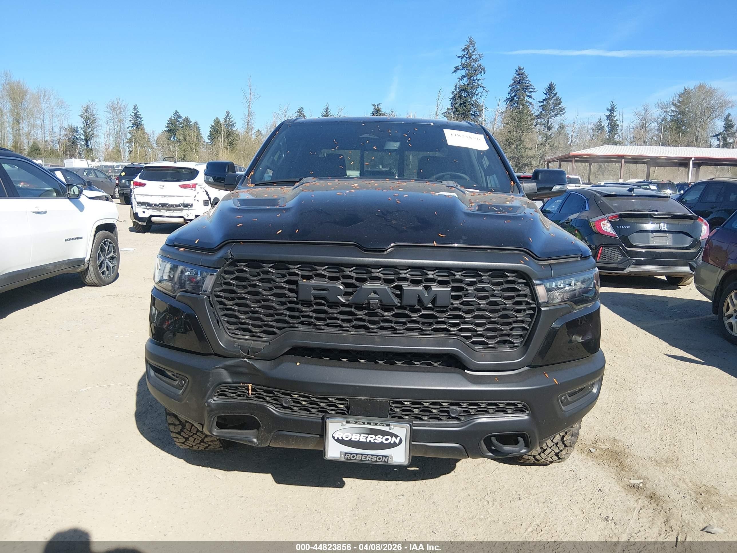 2025 Ram 1500 Rebel  4x4 5'7 Box Black vin: 1C6SRFLP1SN746545