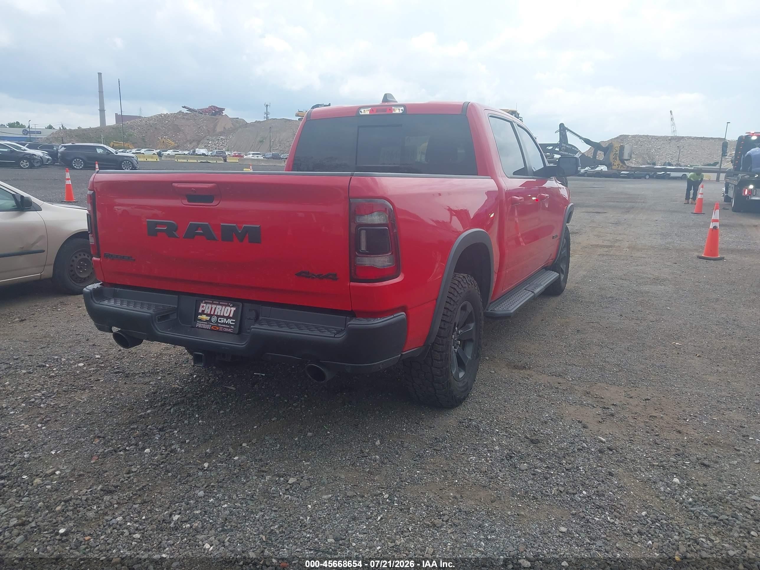 2022 Ram 1500 Rebel  4x4 5'7 Box Red vin: 1C6SRFLT2NN100786