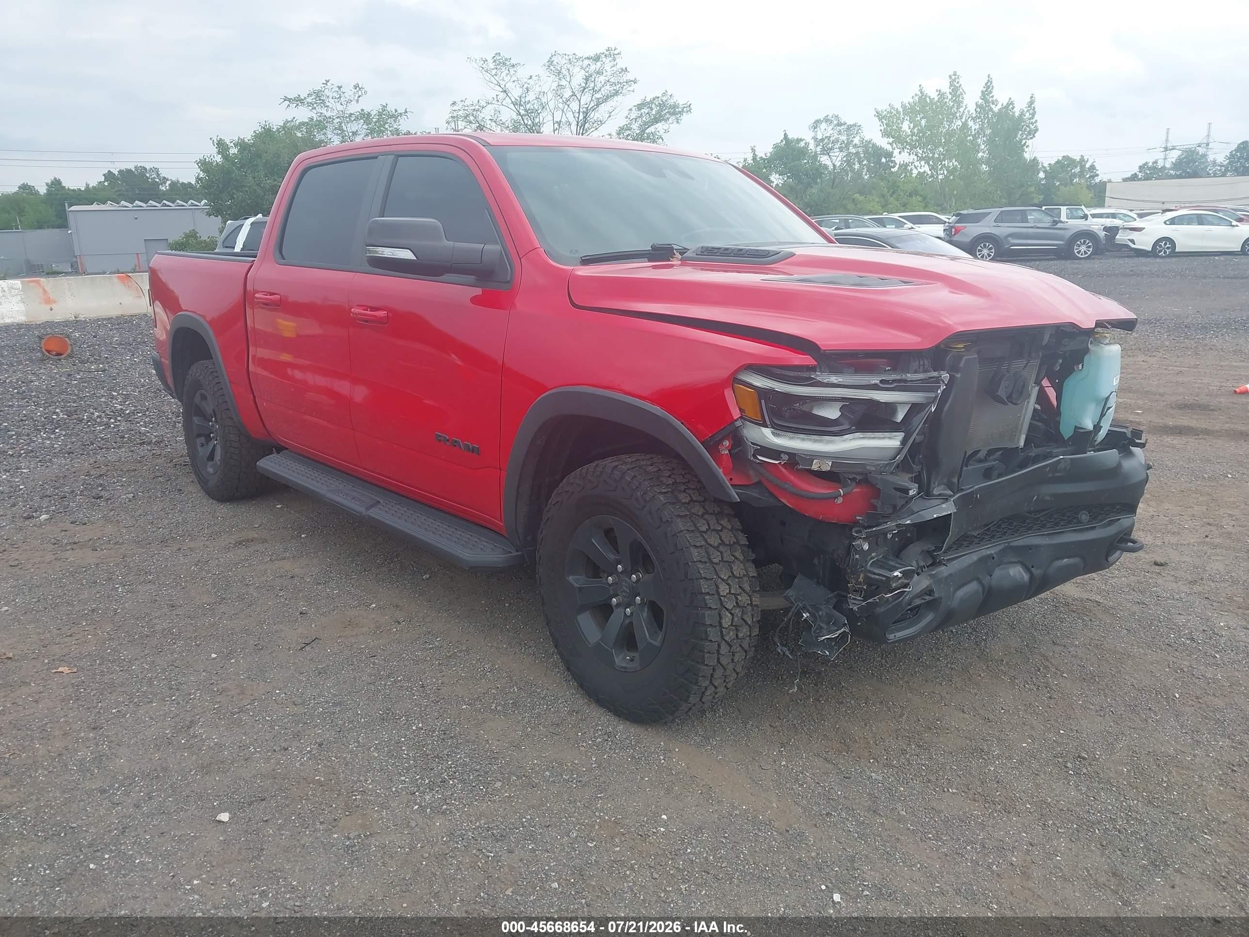2022 Ram 1500 Rebel  4x4 5'7 Box Red vin: 1C6SRFLT2NN100786