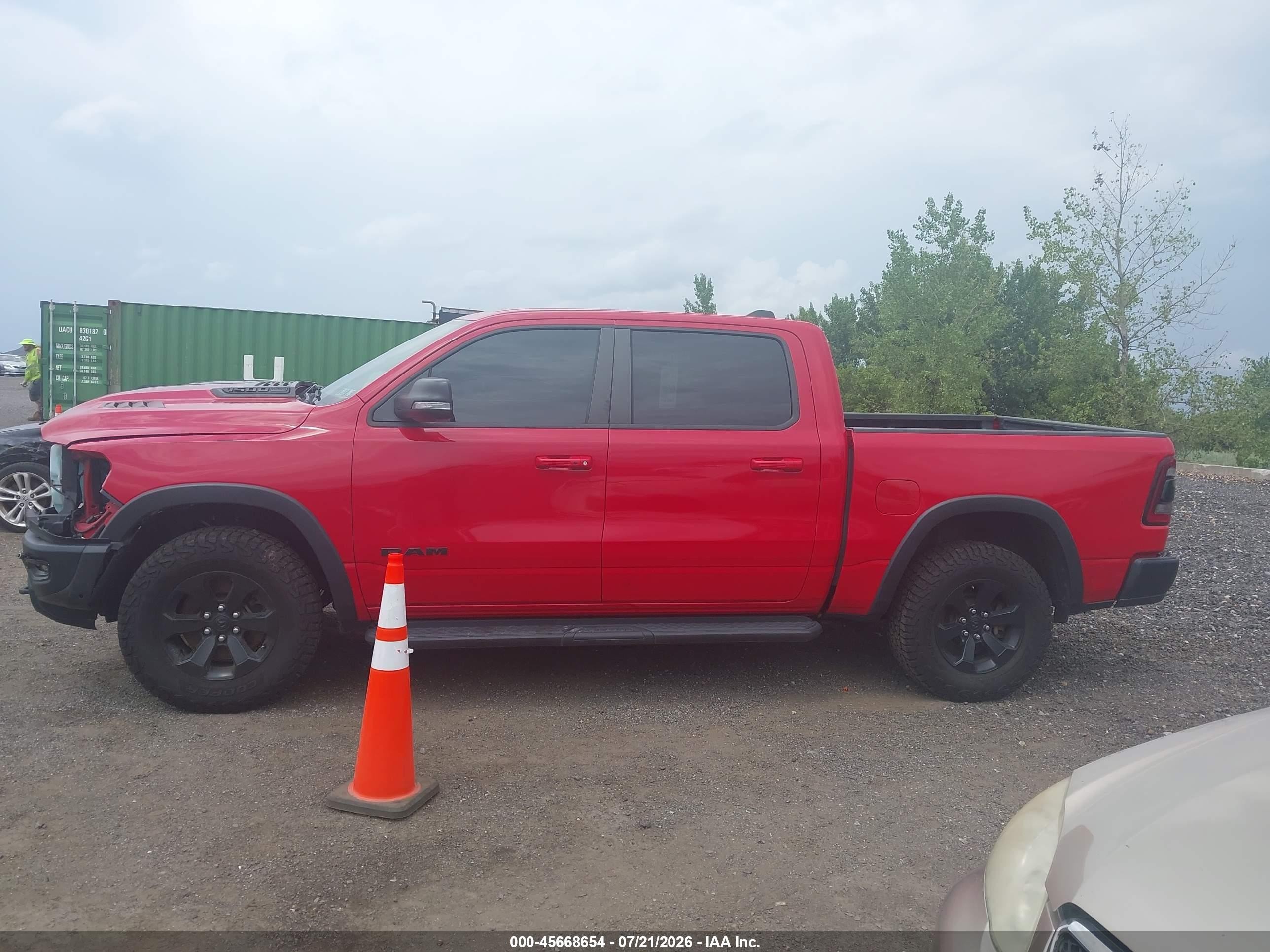 2022 Ram 1500 Rebel  4x4 5'7 Box Red vin: 1C6SRFLT2NN100786