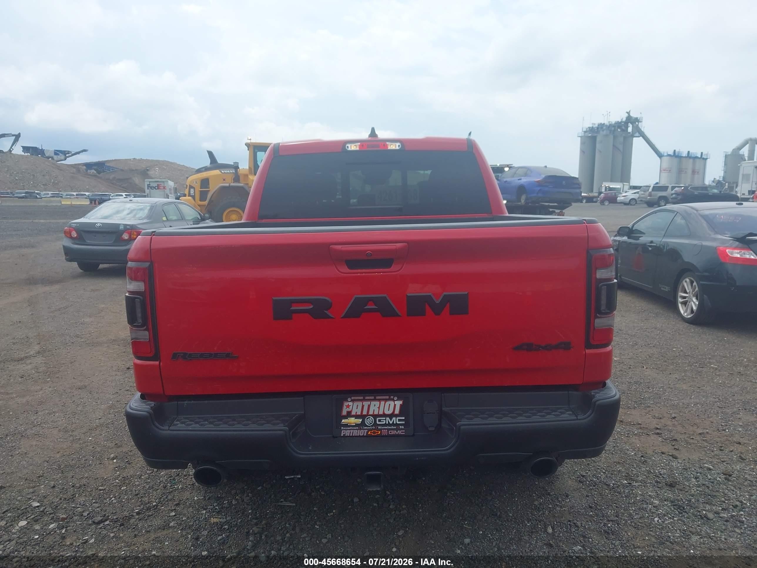2022 Ram 1500 Rebel  4x4 5'7 Box Red vin: 1C6SRFLT2NN100786