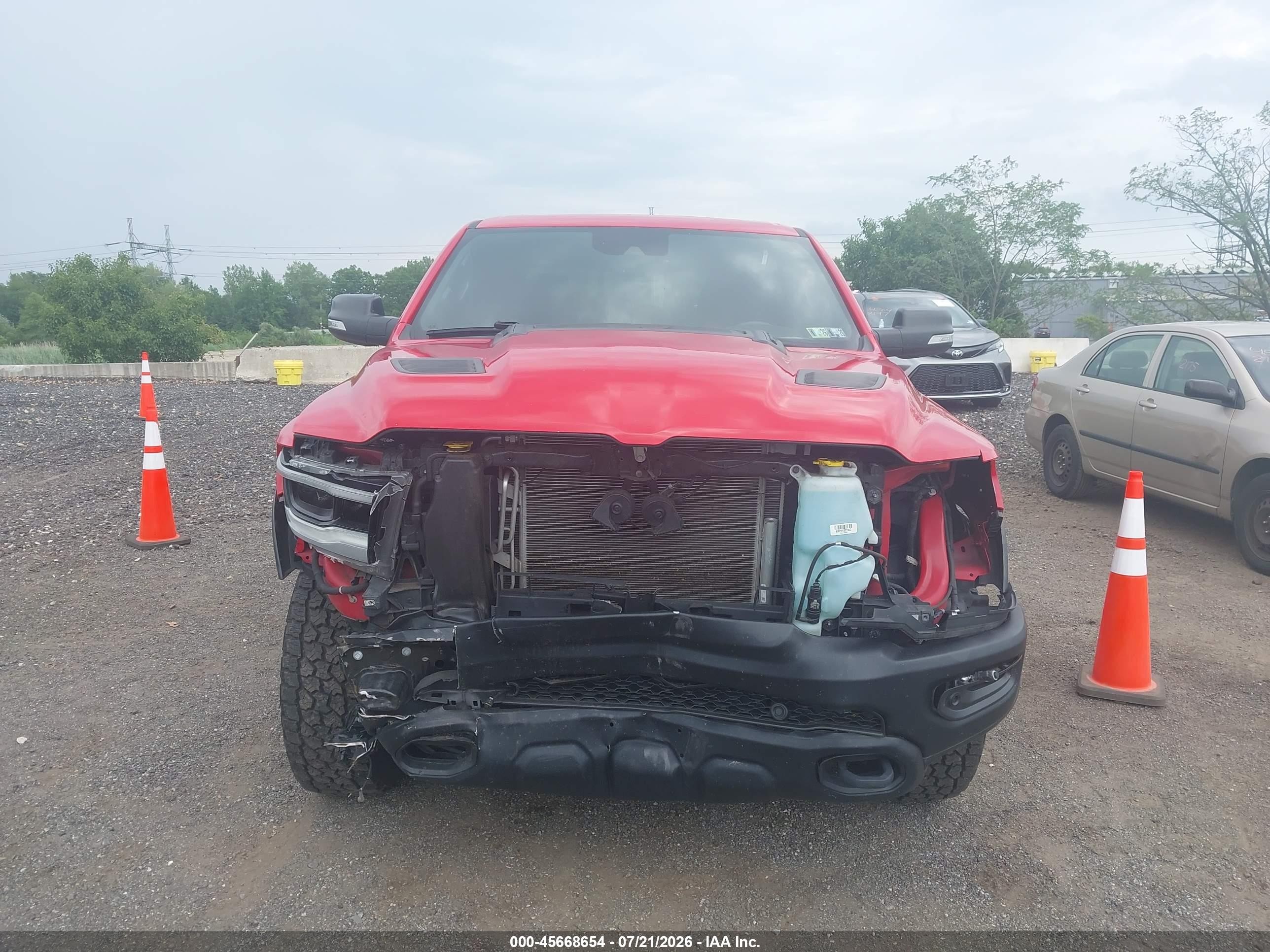 2022 Ram 1500 Rebel  4x4 5'7 Box Red vin: 1C6SRFLT2NN100786