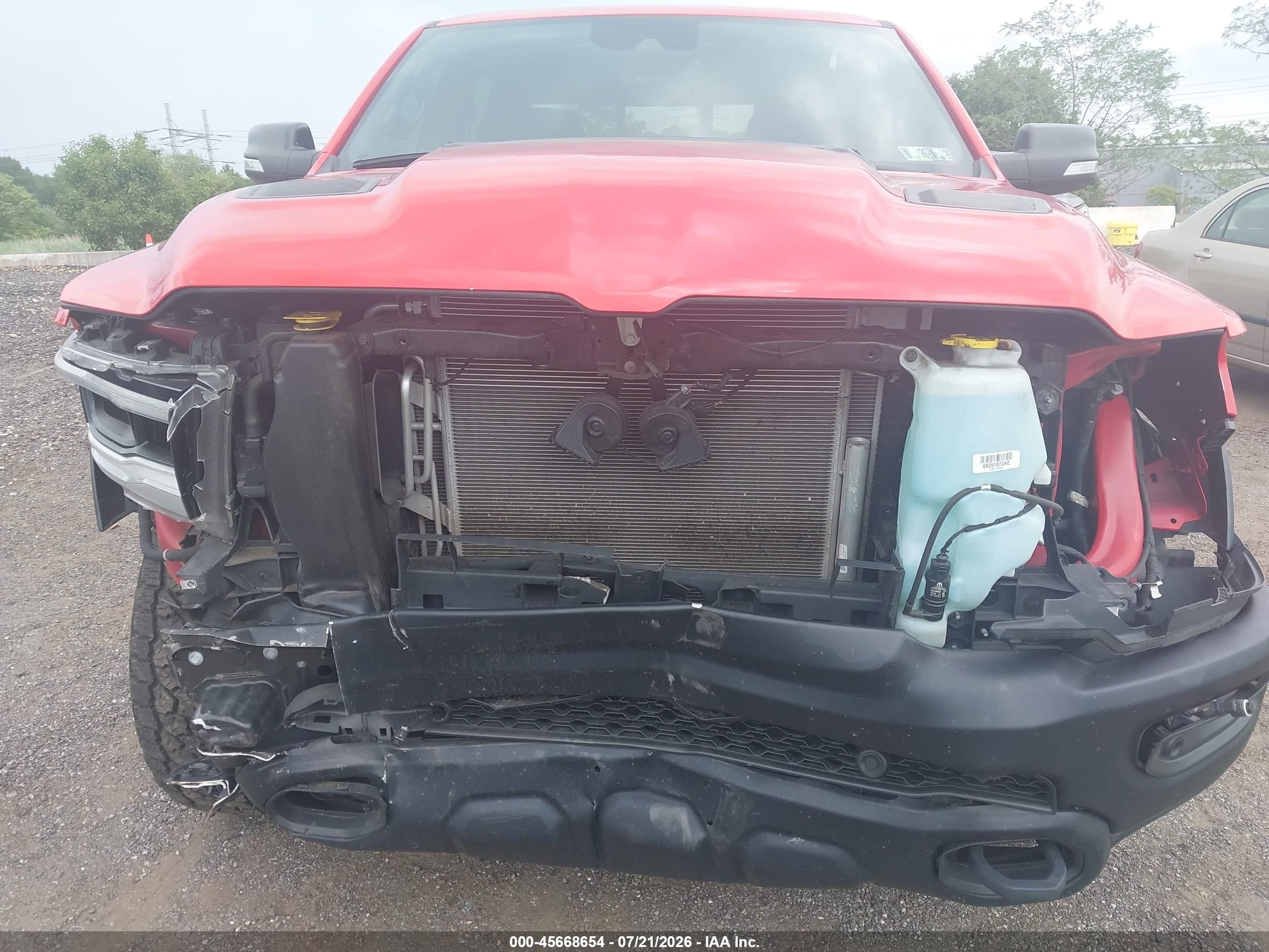 2022 Ram 1500 Rebel  4x4 5'7 Box Red vin: 1C6SRFLT2NN100786