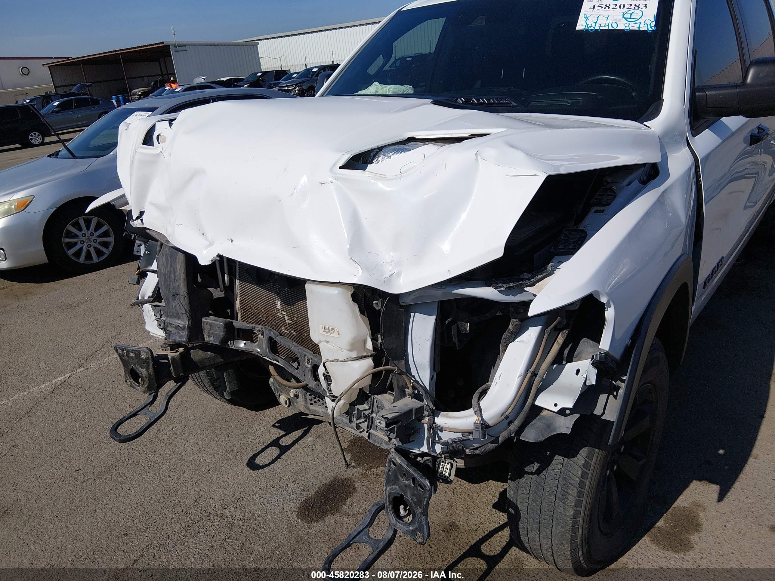 2023 Ram 1500 Rebel  4x4 5'7 Box Белый vin: 1C6SRFLT2PN598992