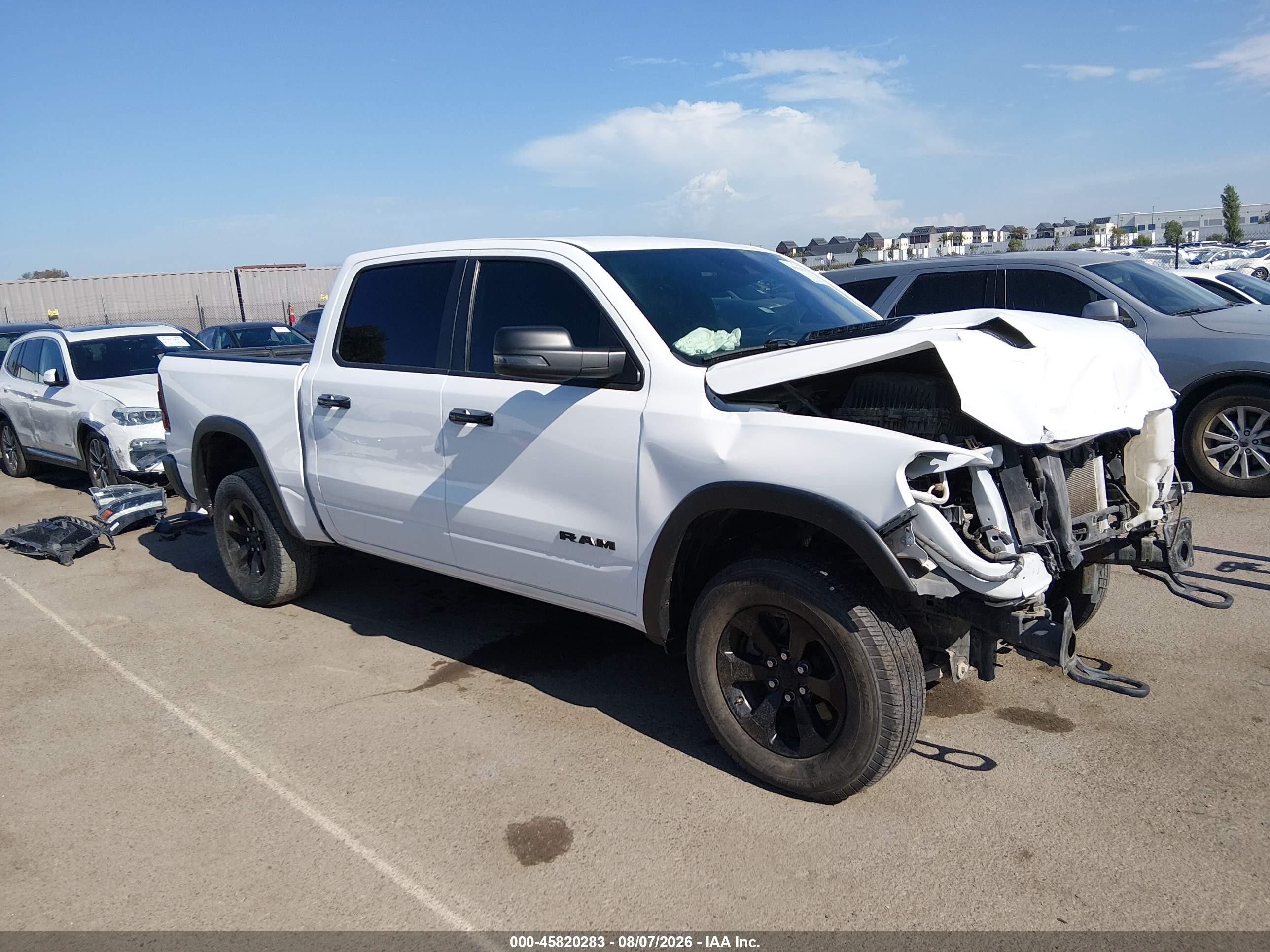 2023 Ram 1500 Rebel  4x4 5'7 Box Белый vin: 1C6SRFLT2PN598992