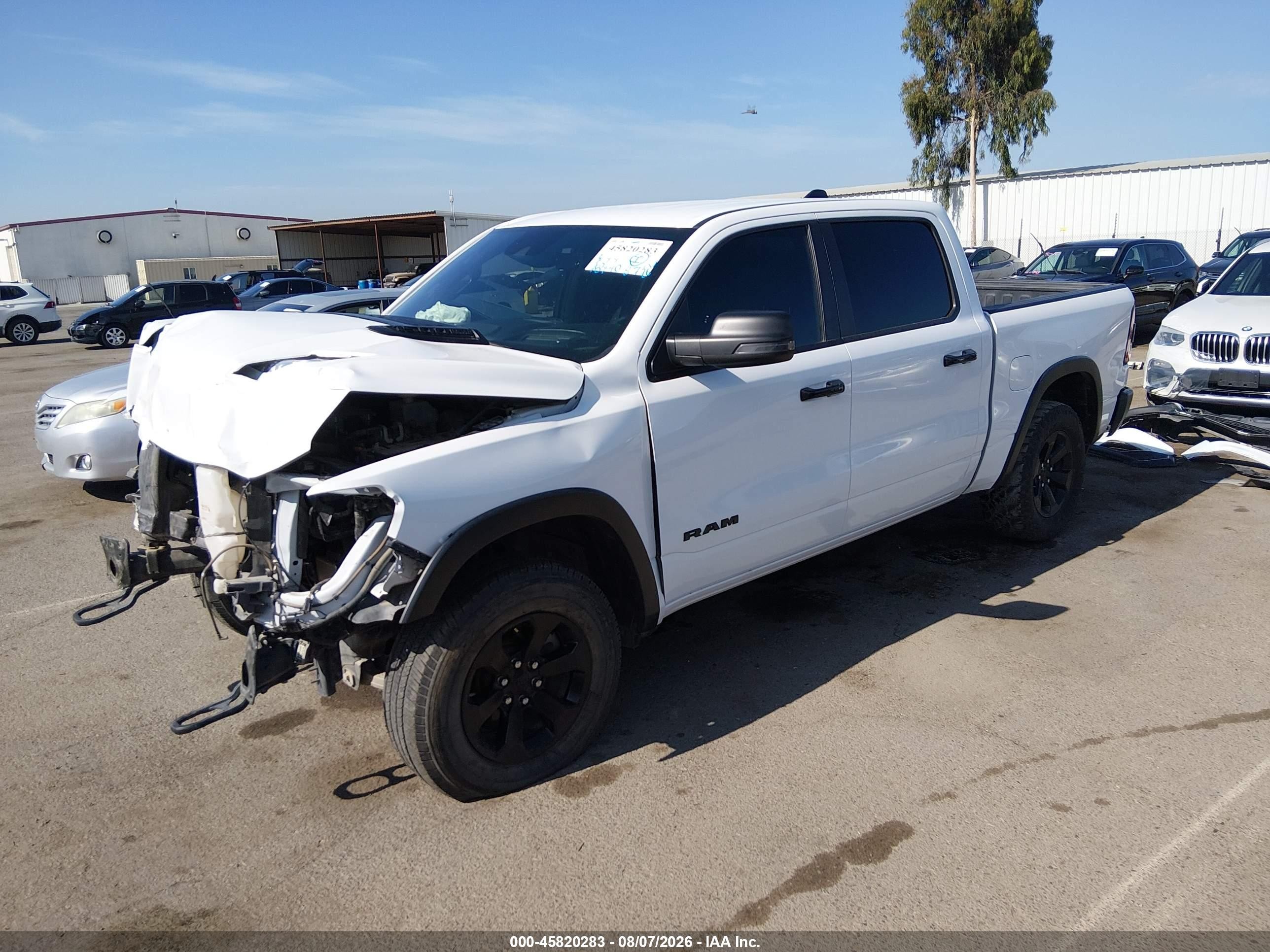 2023 Ram 1500 Rebel  4x4 5'7 Box Белый vin: 1C6SRFLT2PN598992