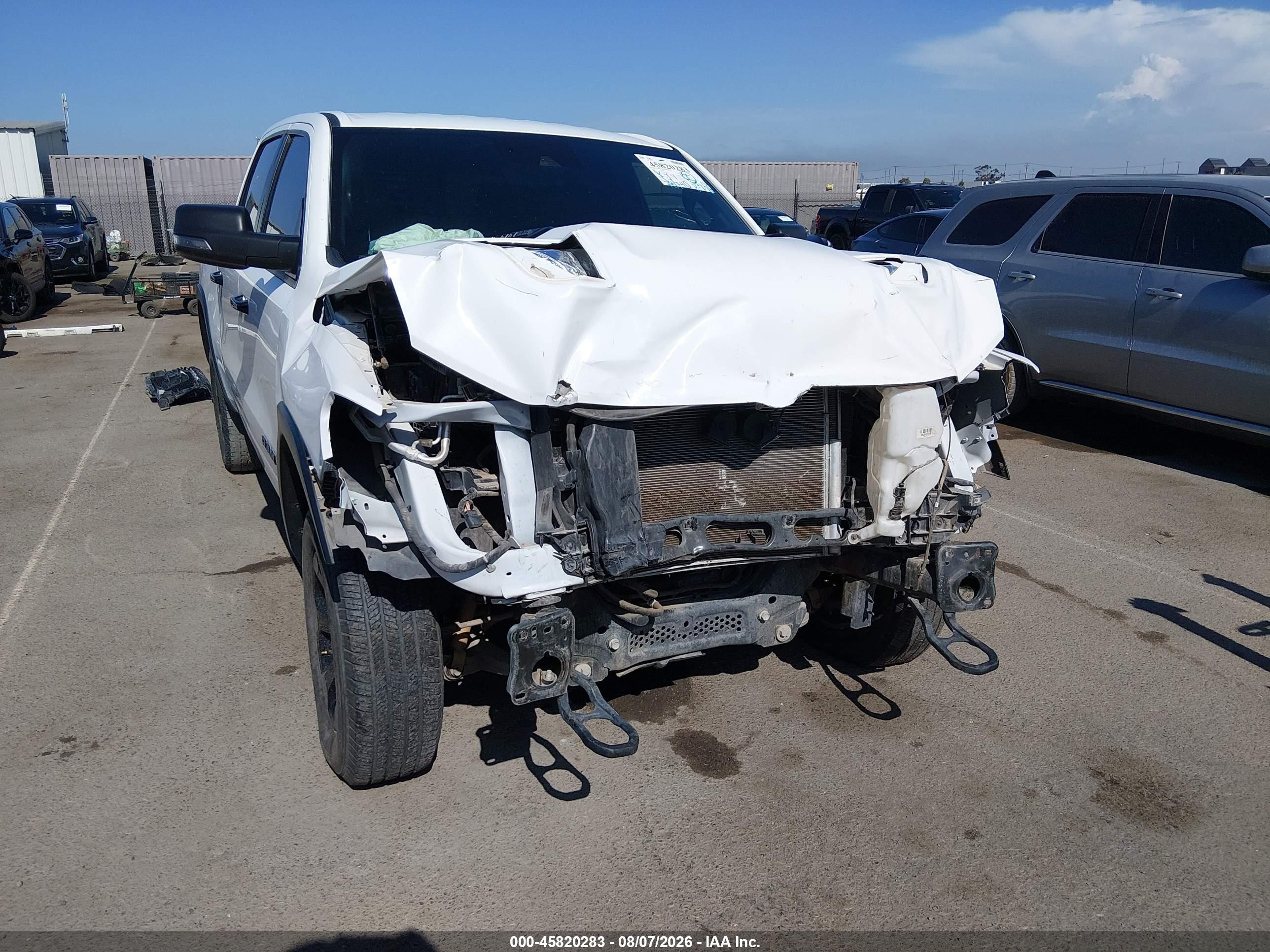 2023 Ram 1500 Rebel  4x4 5'7 Box Белый vin: 1C6SRFLT2PN598992