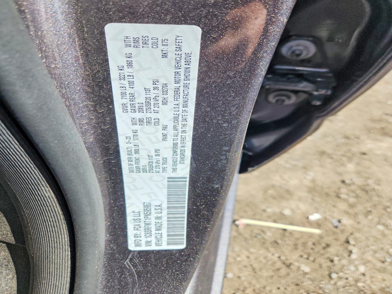 2023 Ram 1500 Big Horn Black vin: 1C6SRFMT1PN595967