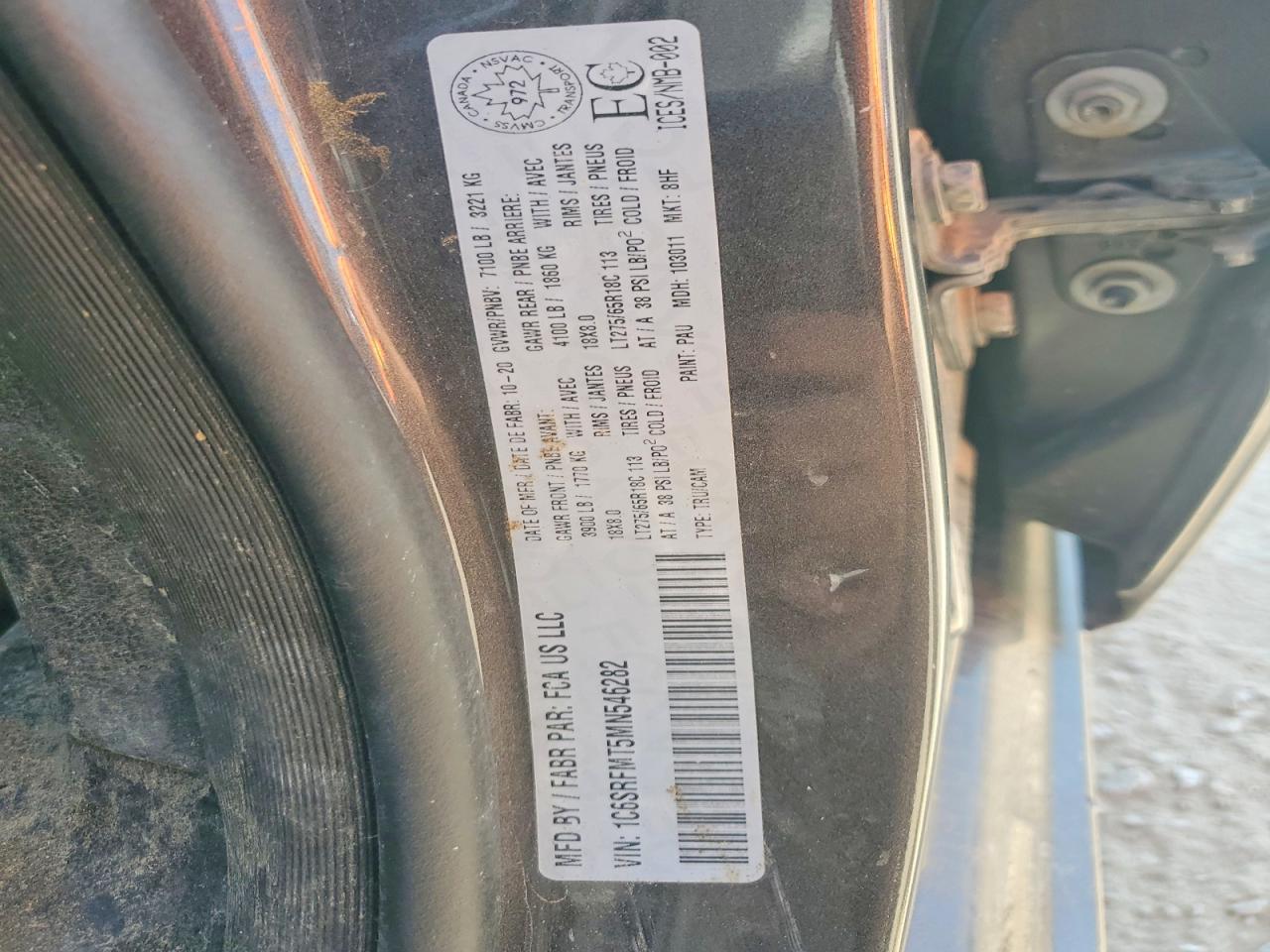 2021 Ram 1500 Big Horn/lone Star Gray vin: 1C6SRFMT5MN546282