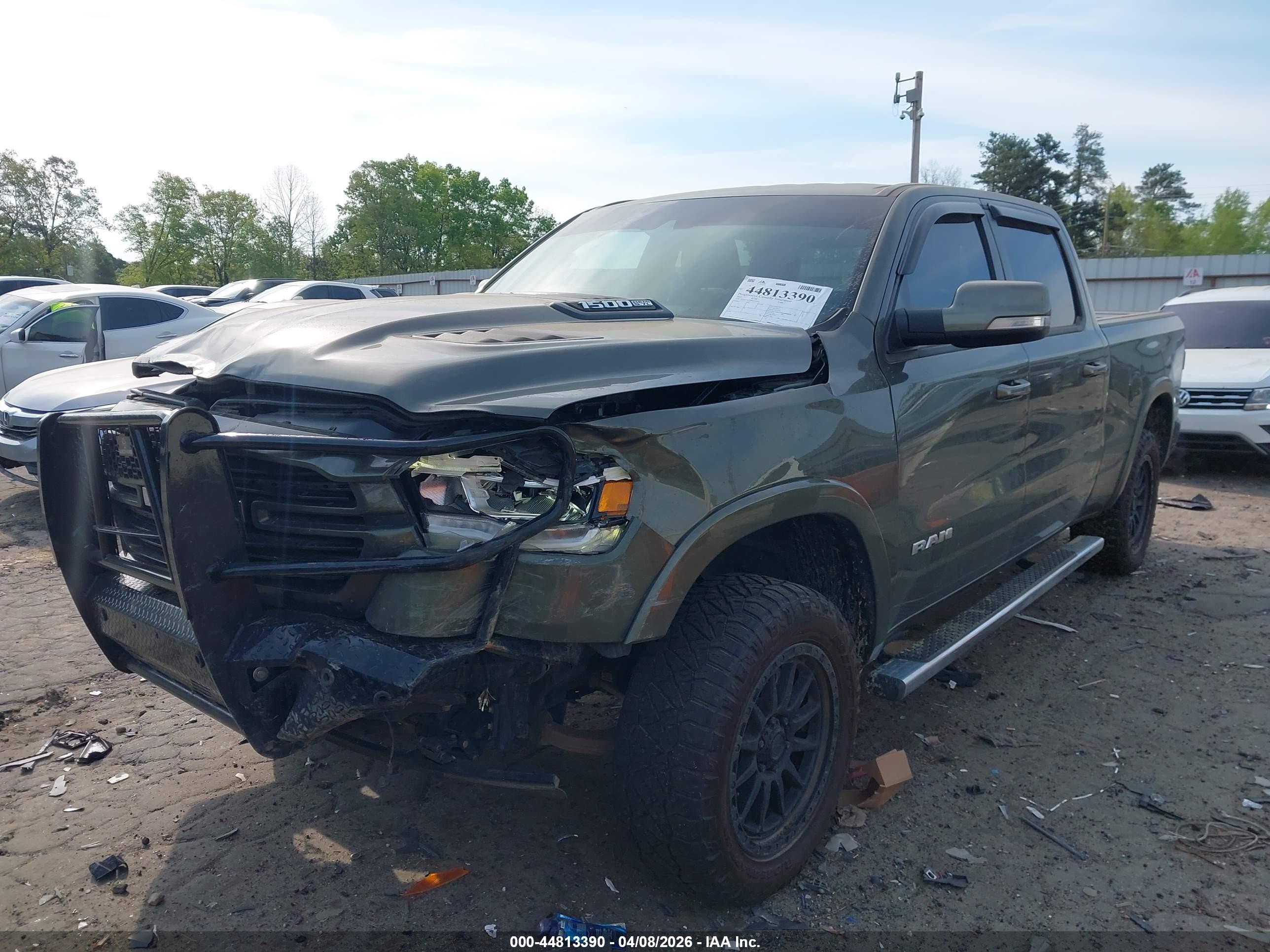 2021 Ram 1500 Laramie  4x4 6'4 Box Green vin: 1C6SRFRTXMN739746