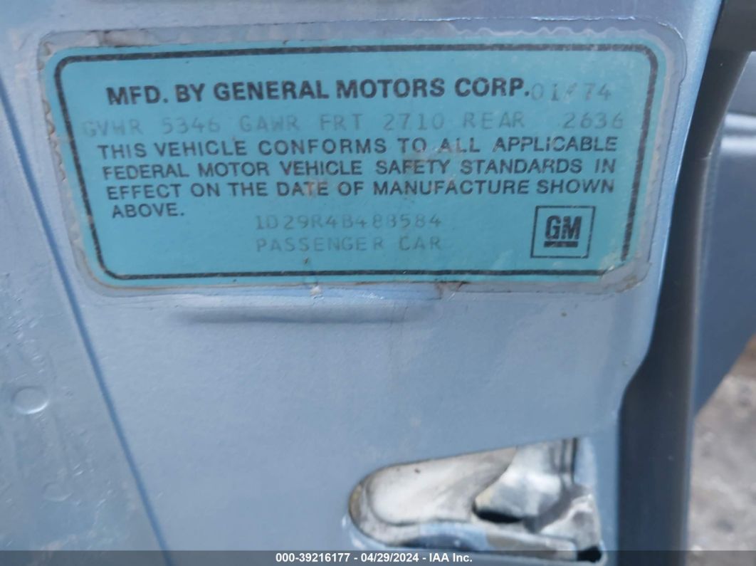 1974 Chevrolet Malibu Classic   Blue vin: 1D29R4B488584    