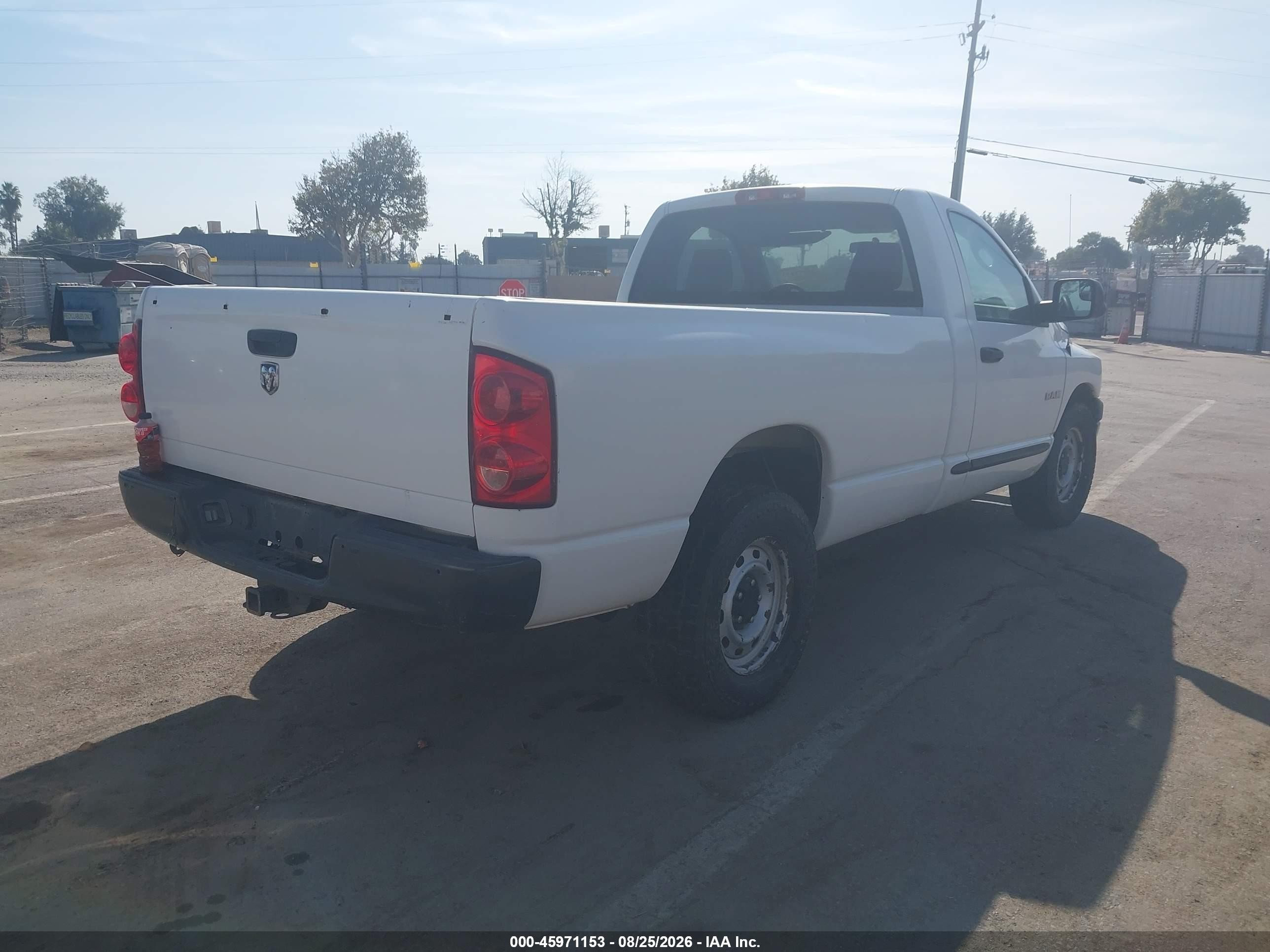 2008 Dodge Ram 1500 St/sxt White vin: 1D3HA16N98J174266