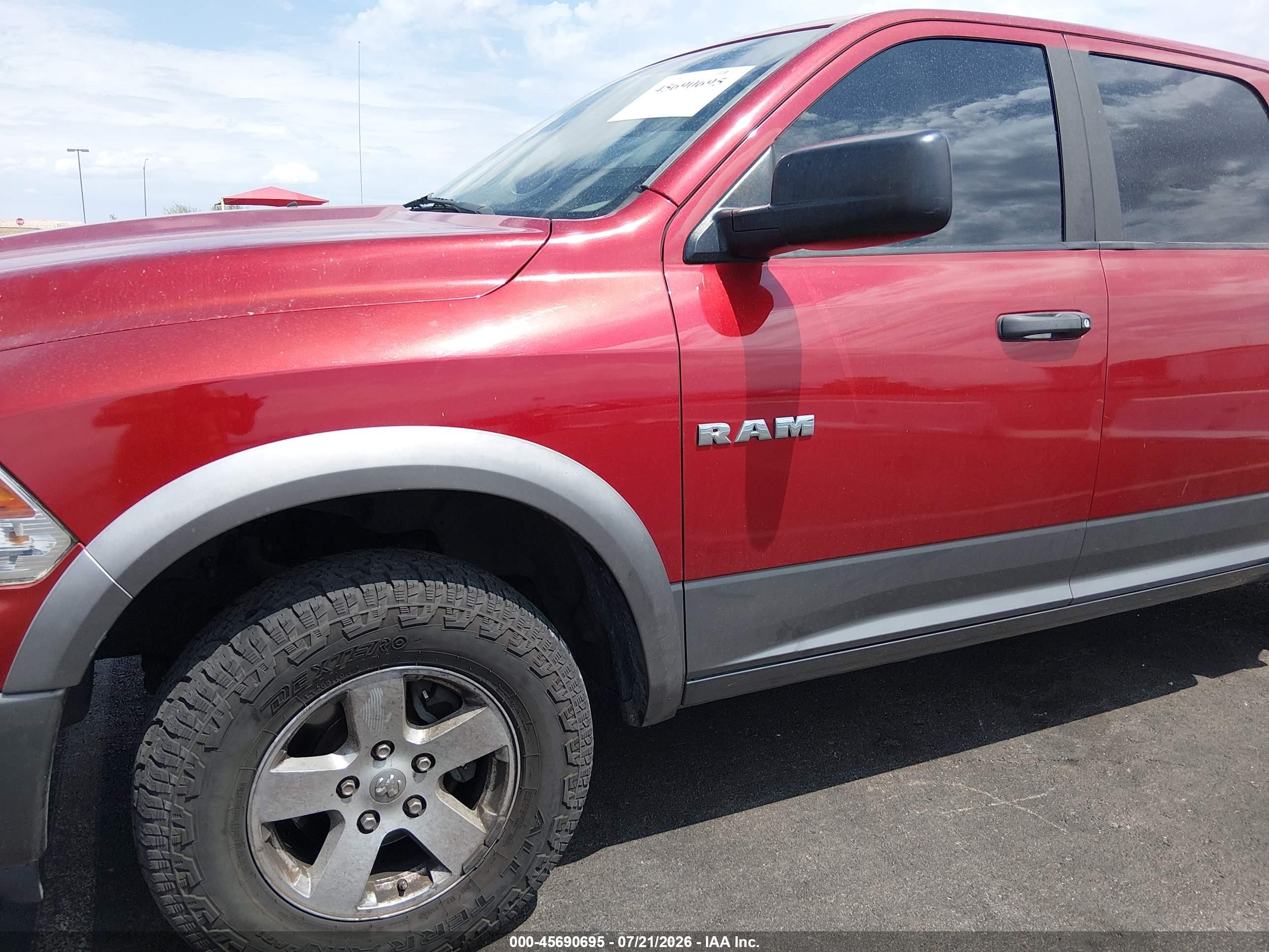 2009 Dodge Ram 1500 Slt/sport/trx Burgundy vin: 1D3HB13P19S749426