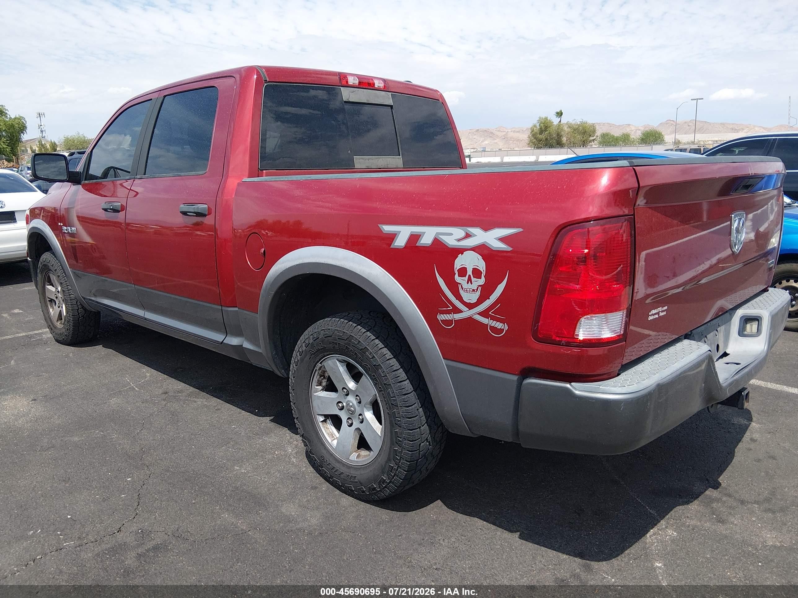 2009 Dodge Ram 1500 Slt/sport/trx Burgundy vin: 1D3HB13P19S749426
