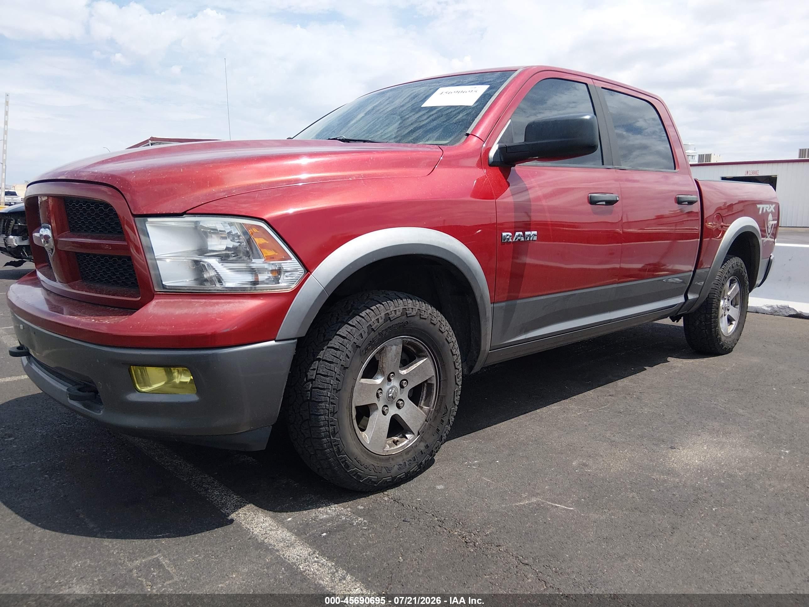 2009 Dodge Ram 1500 Slt/sport/trx Burgundy vin: 1D3HB13P19S749426