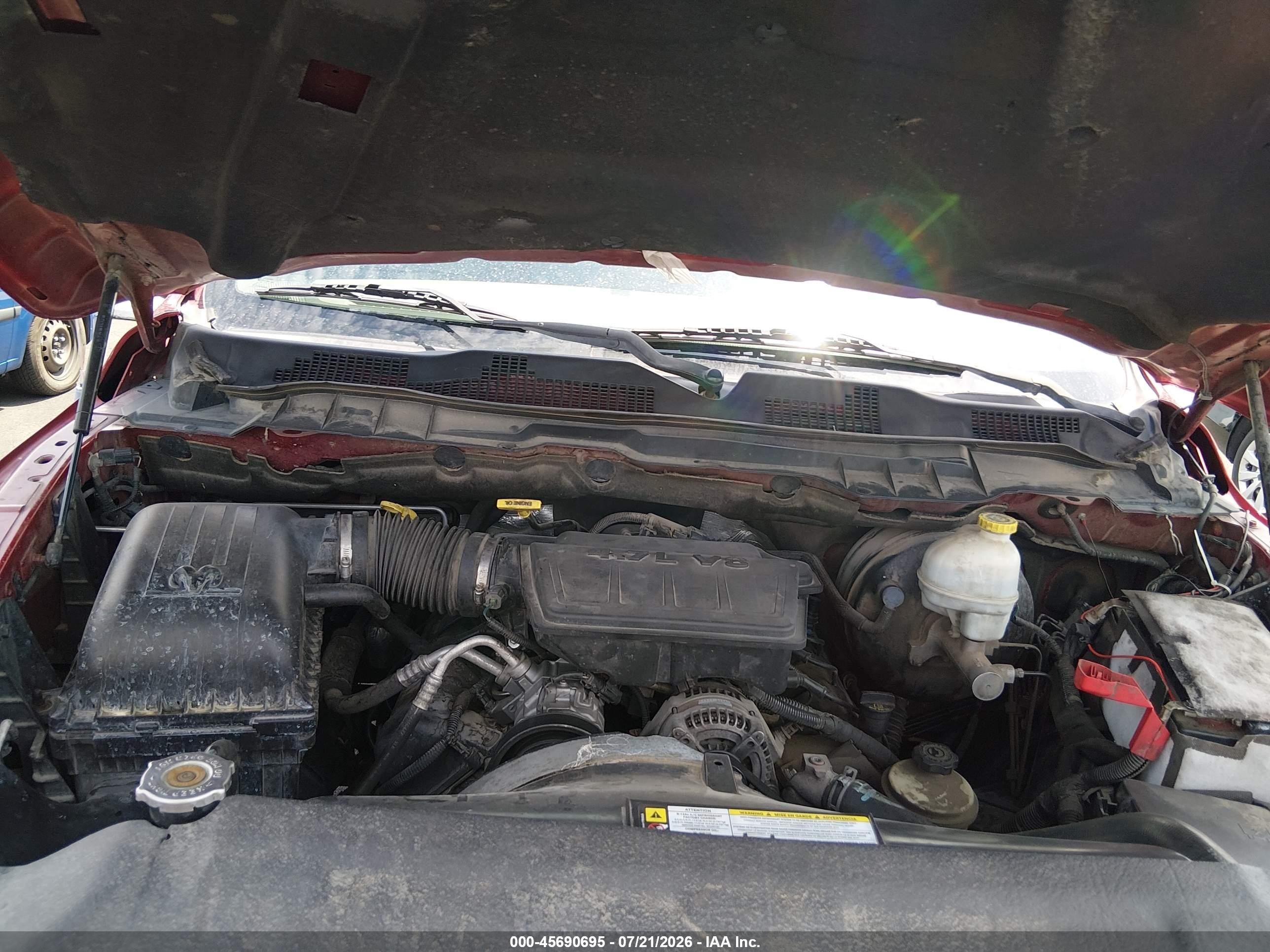 2009 Dodge Ram 1500 Slt/sport/trx Burgundy vin: 1D3HB13P19S749426