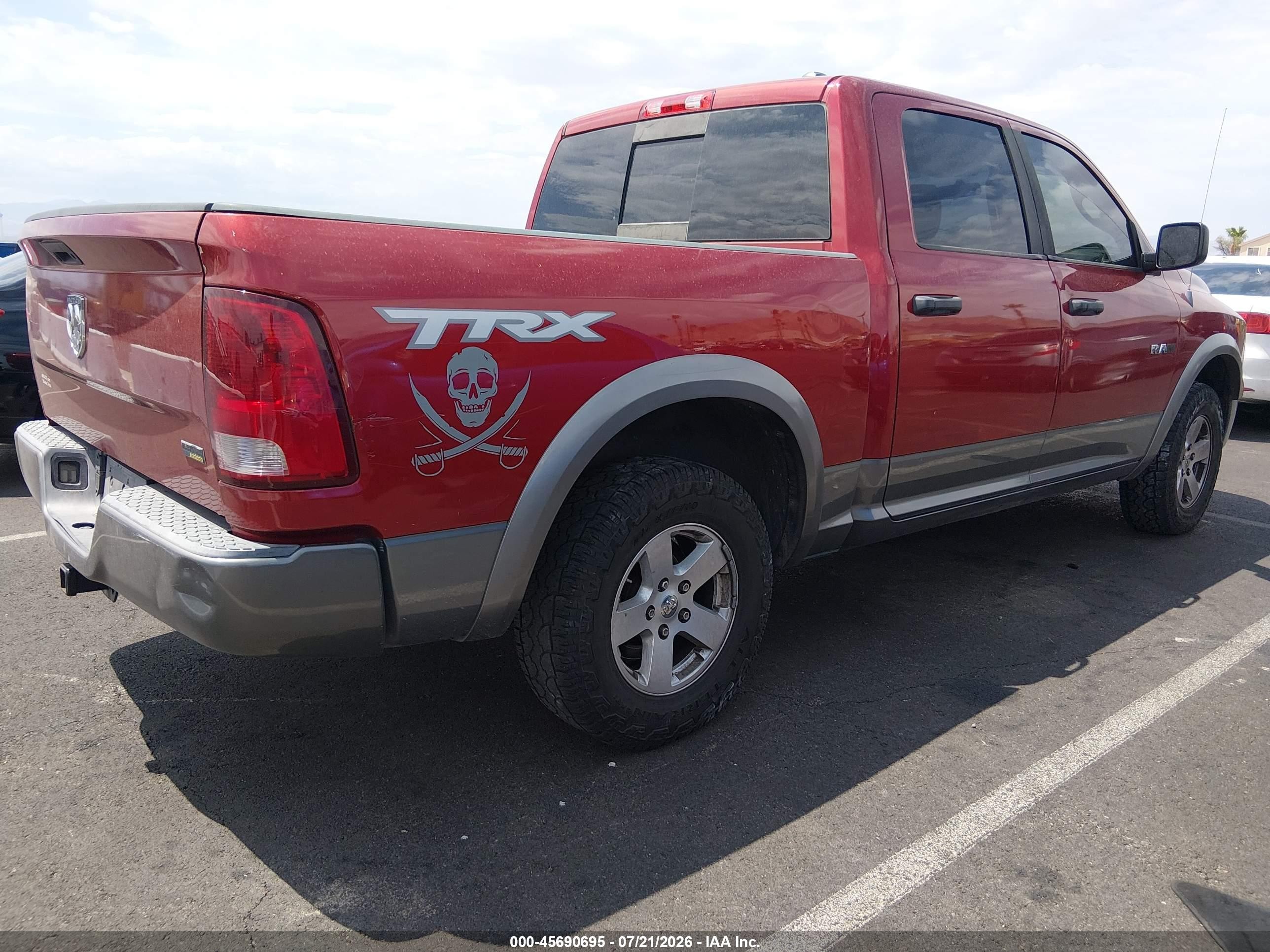 2009 Dodge Ram 1500 Slt/sport/trx Burgundy vin: 1D3HB13P19S749426