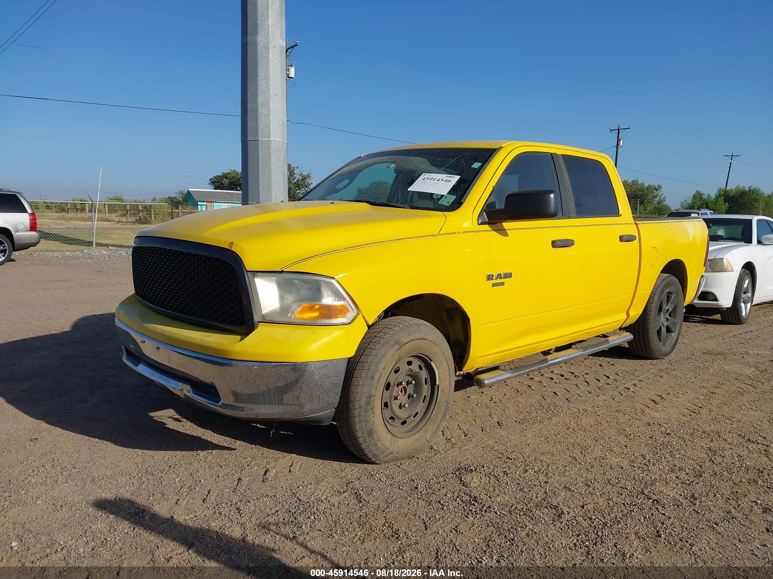 2009 Dodge Ram 1500 Slt/sport/trx Yellow vin: 1D3HB13P69S700688