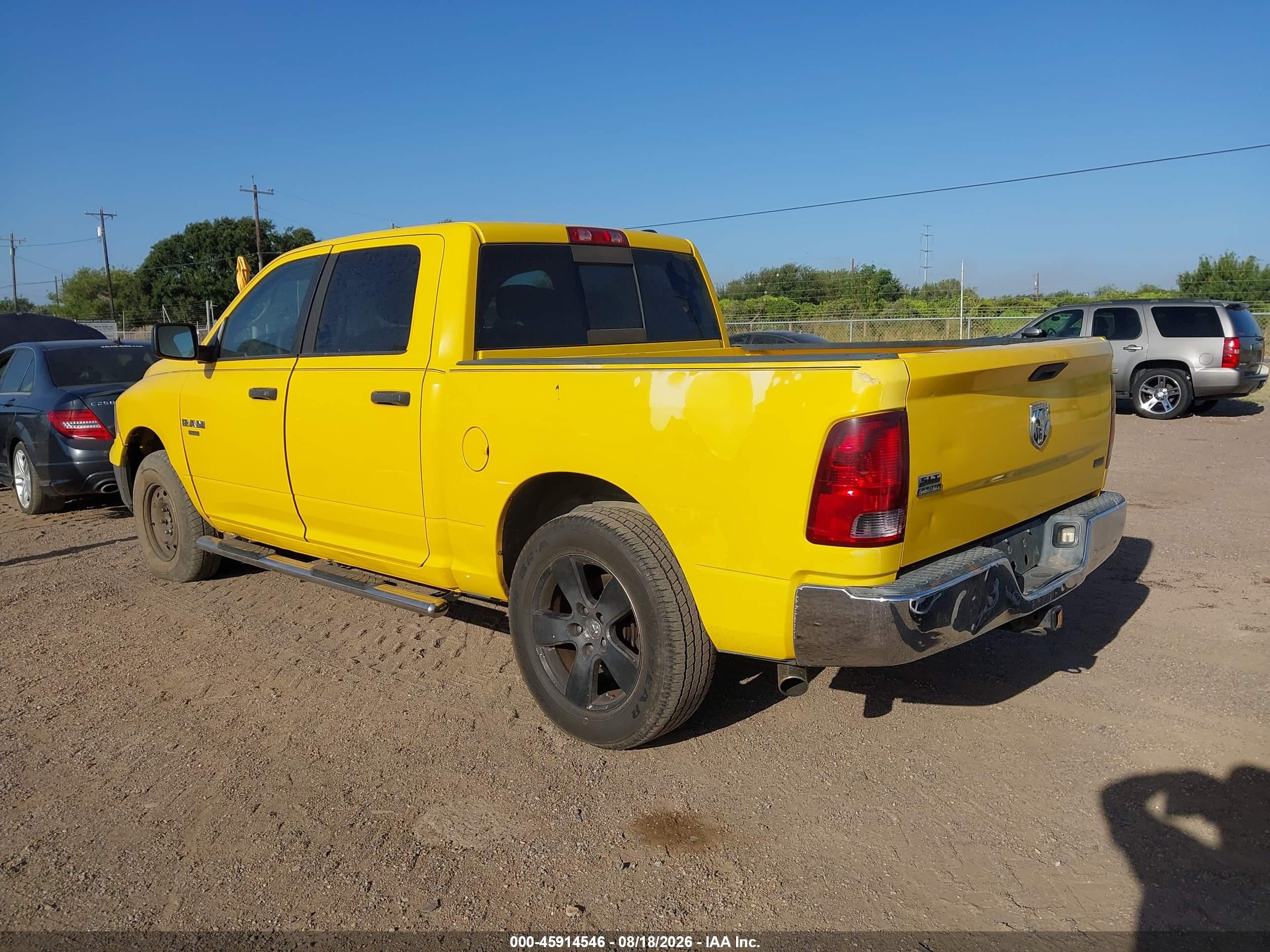 2009 Dodge Ram 1500 Slt/sport/trx Yellow vin: 1D3HB13P69S700688