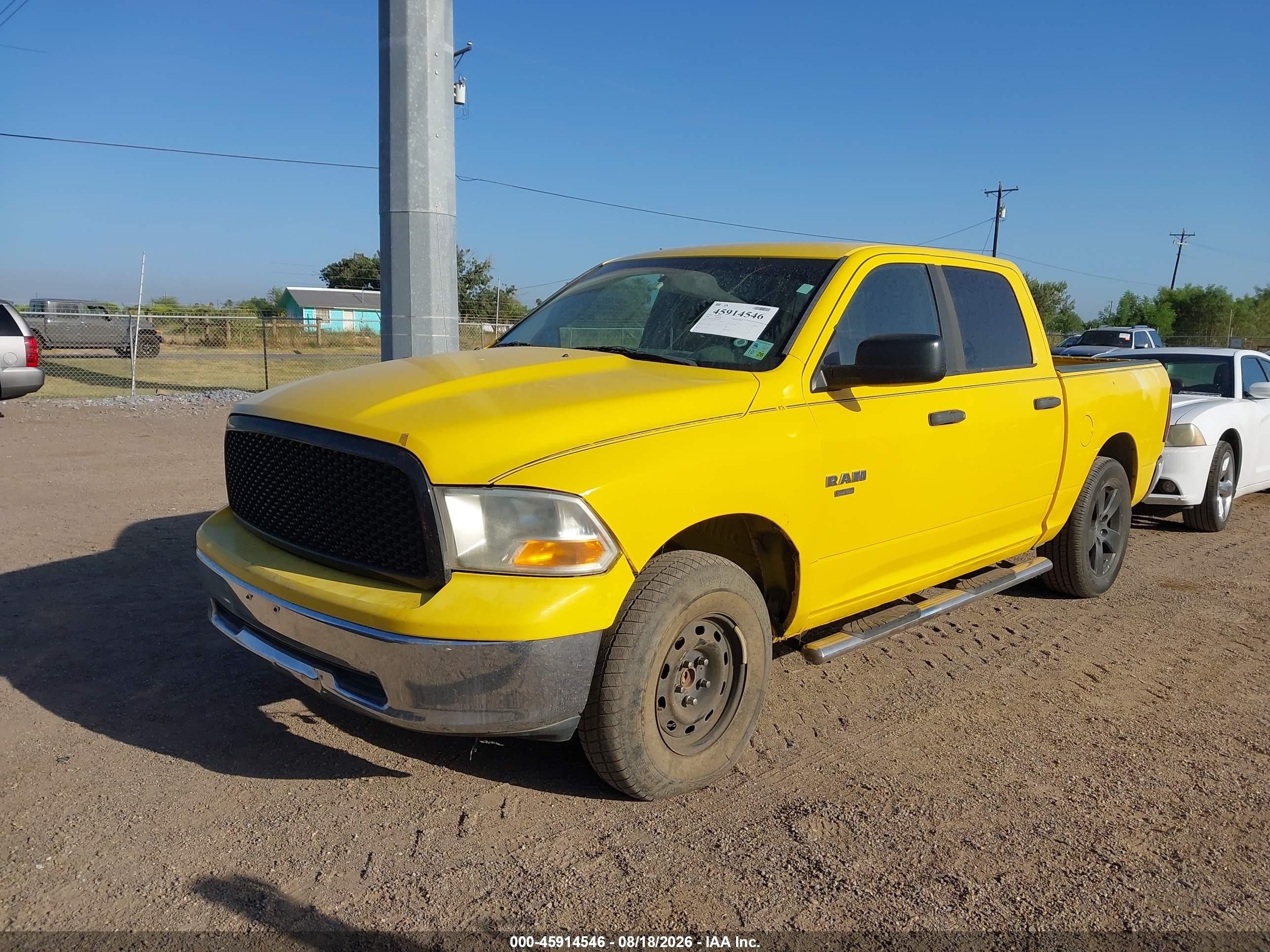 2009 Dodge Ram 1500 Slt/sport/trx Yellow vin: 1D3HB13P69S700688