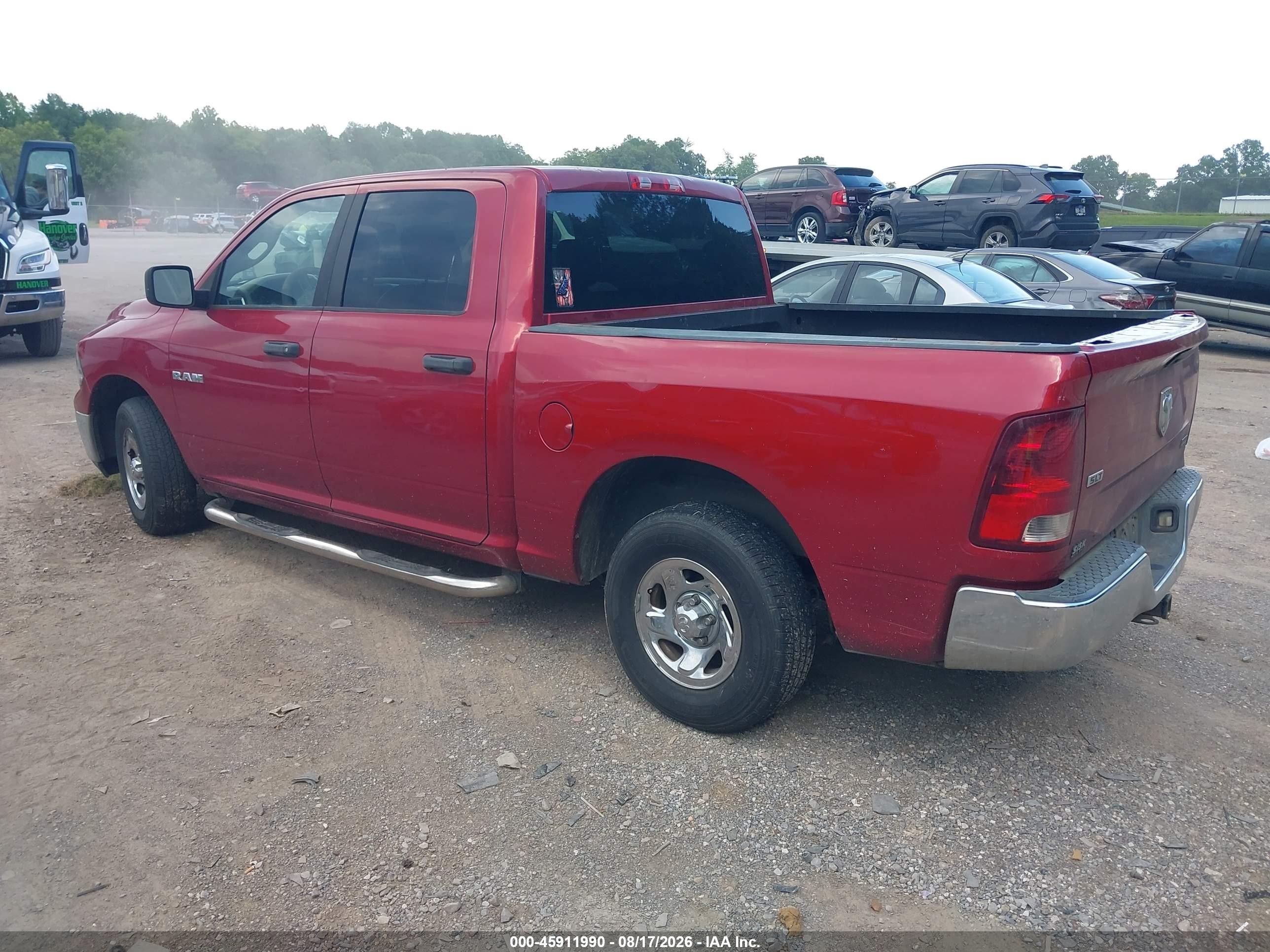 2009 Dodge Ram 1500 Slt/sport/trx Red vin: 1D3HB13P99S749142