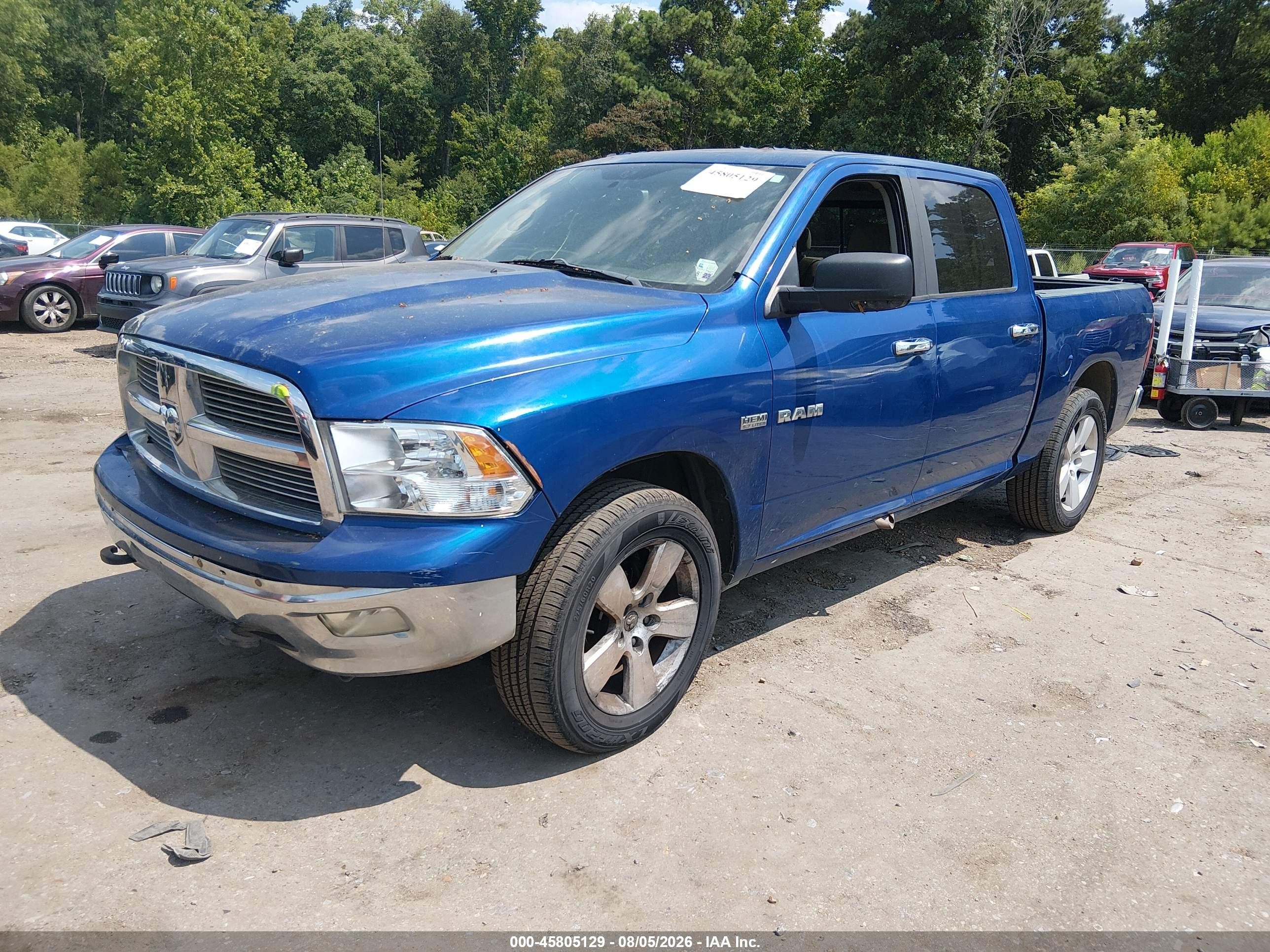 2009 Dodge Ram 1500 Slt/sport/trx Blue vin: 1D3HB13T09S701316