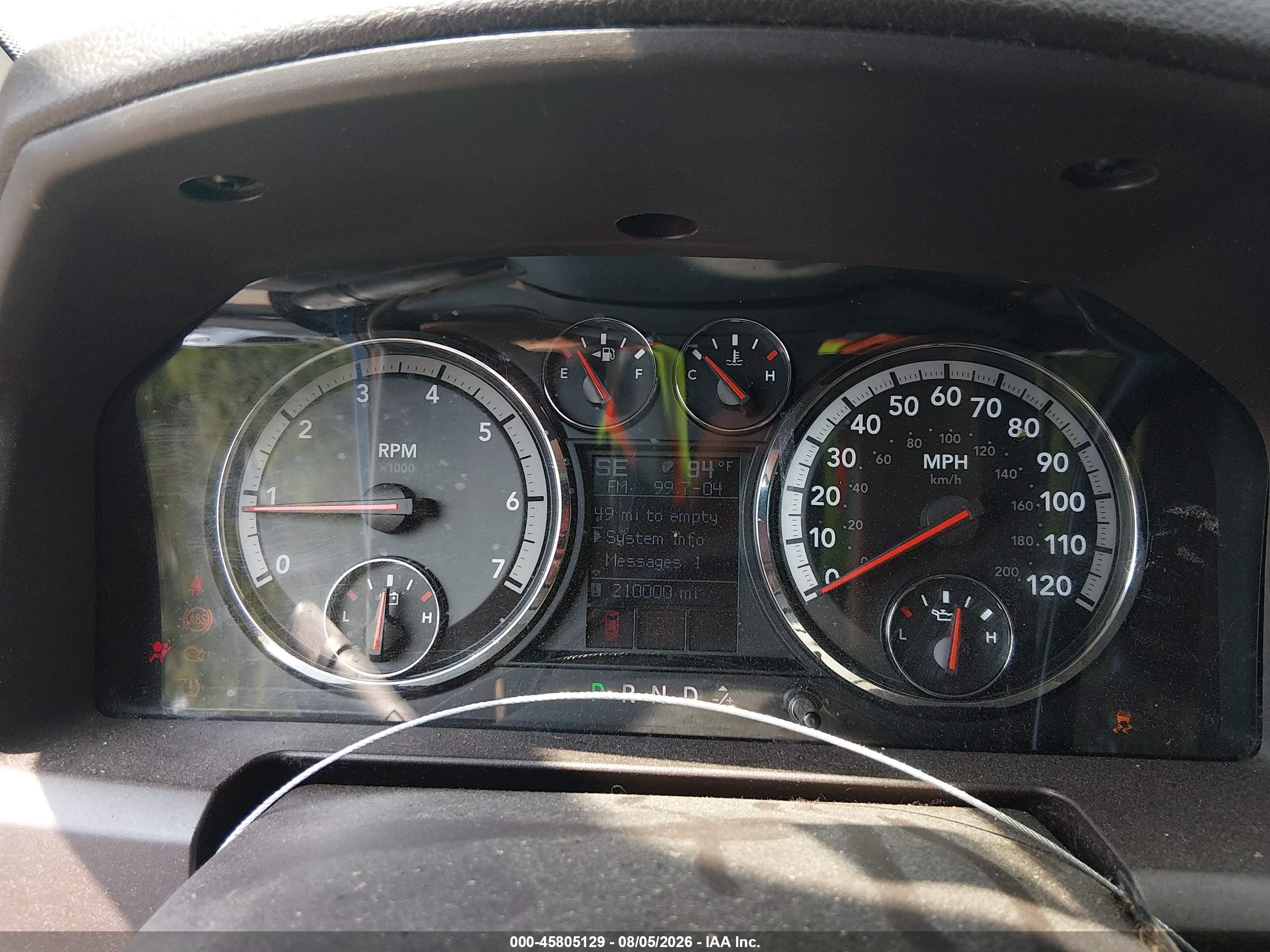 2009 Dodge Ram 1500 Slt/sport/trx Blue vin: 1D3HB13T09S701316