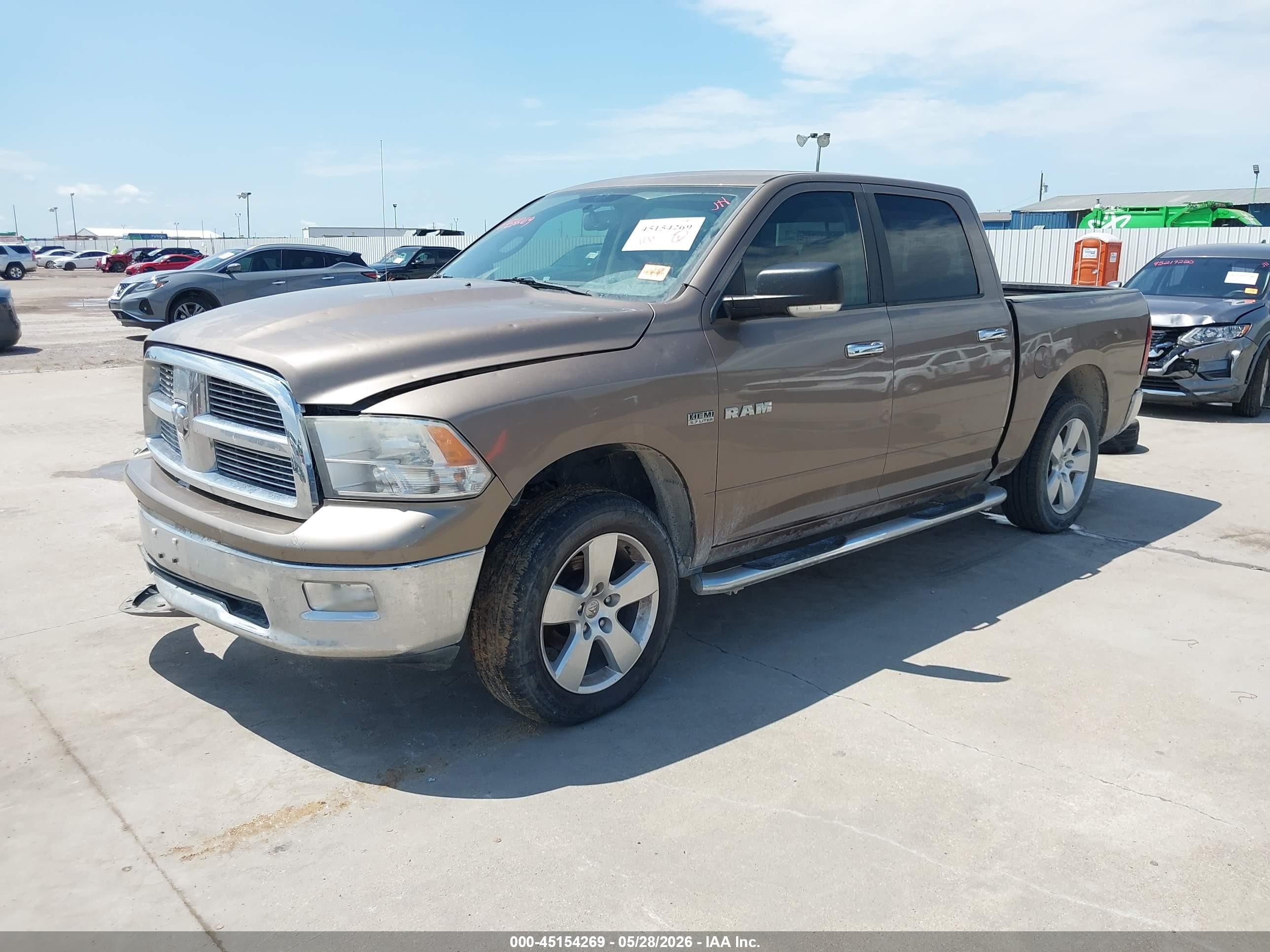 2009 Dodge Ram 1500 Slt/sport/trx Коричневый vin: 1D3HB13T09S752511