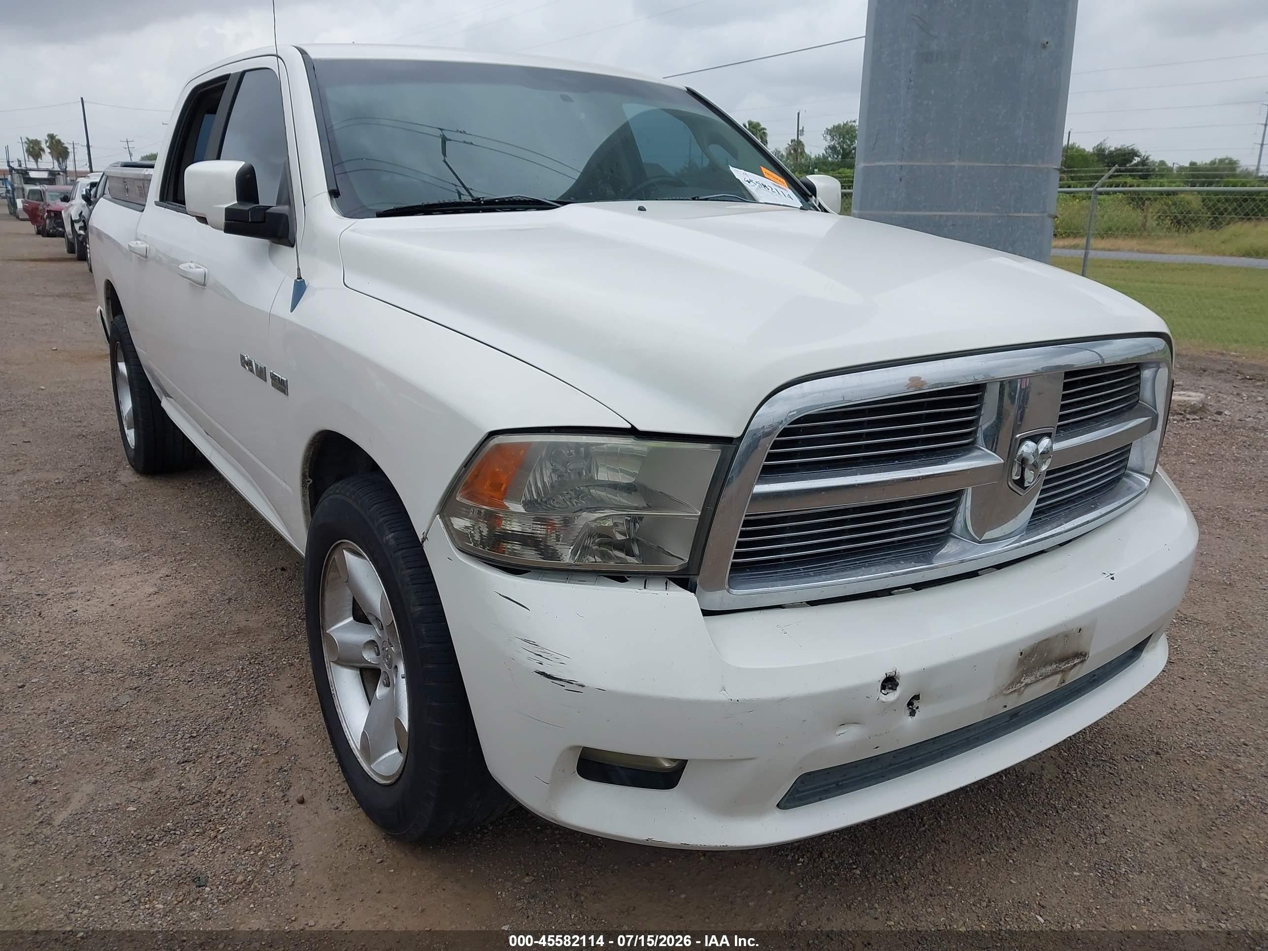 2009 Dodge Ram 1500 Slt/sport/trx White vin: 1D3HB13T19S760309