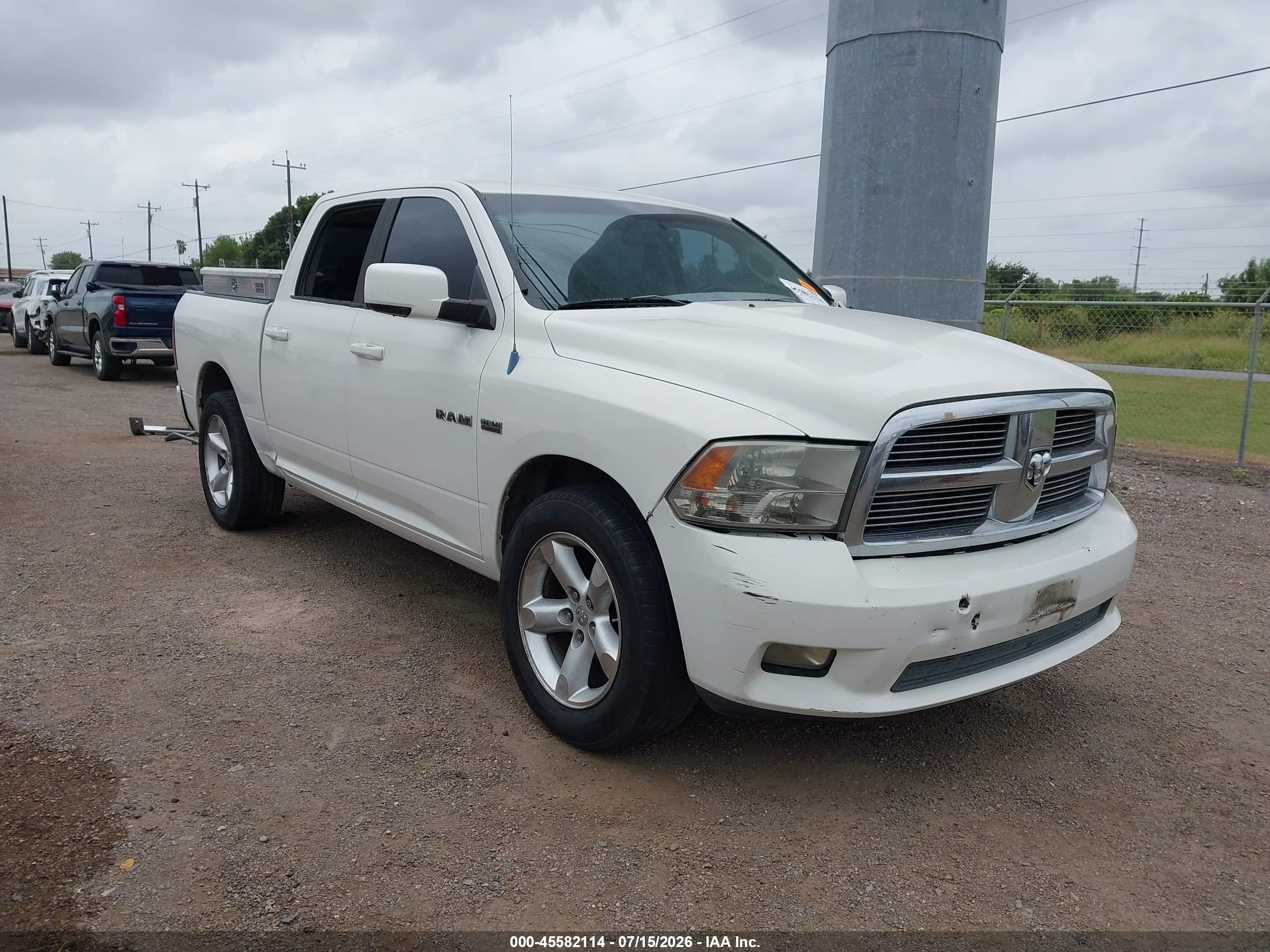 2009 Dodge Ram 1500 Slt/sport/trx White vin: 1D3HB13T19S760309