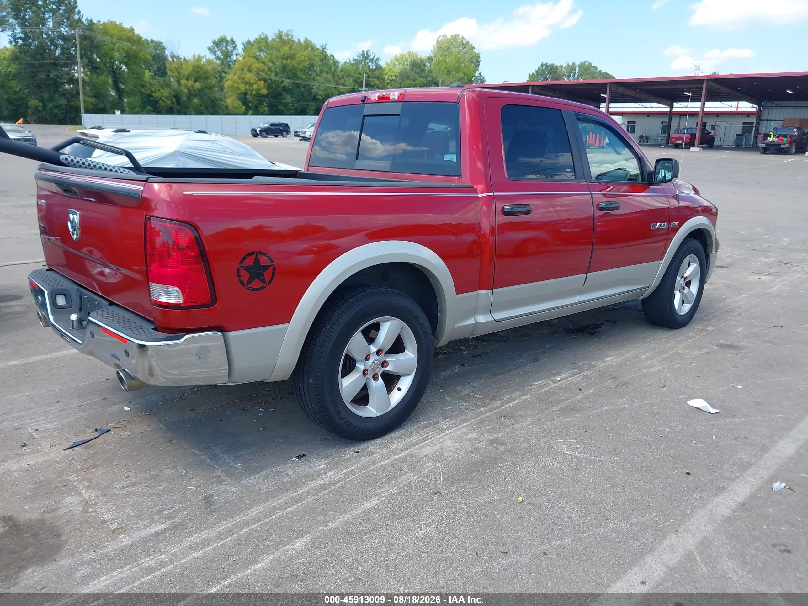 2009 Dodge Ram 1500 Laramie Бордовый vin: 1D3HB13T29S710986