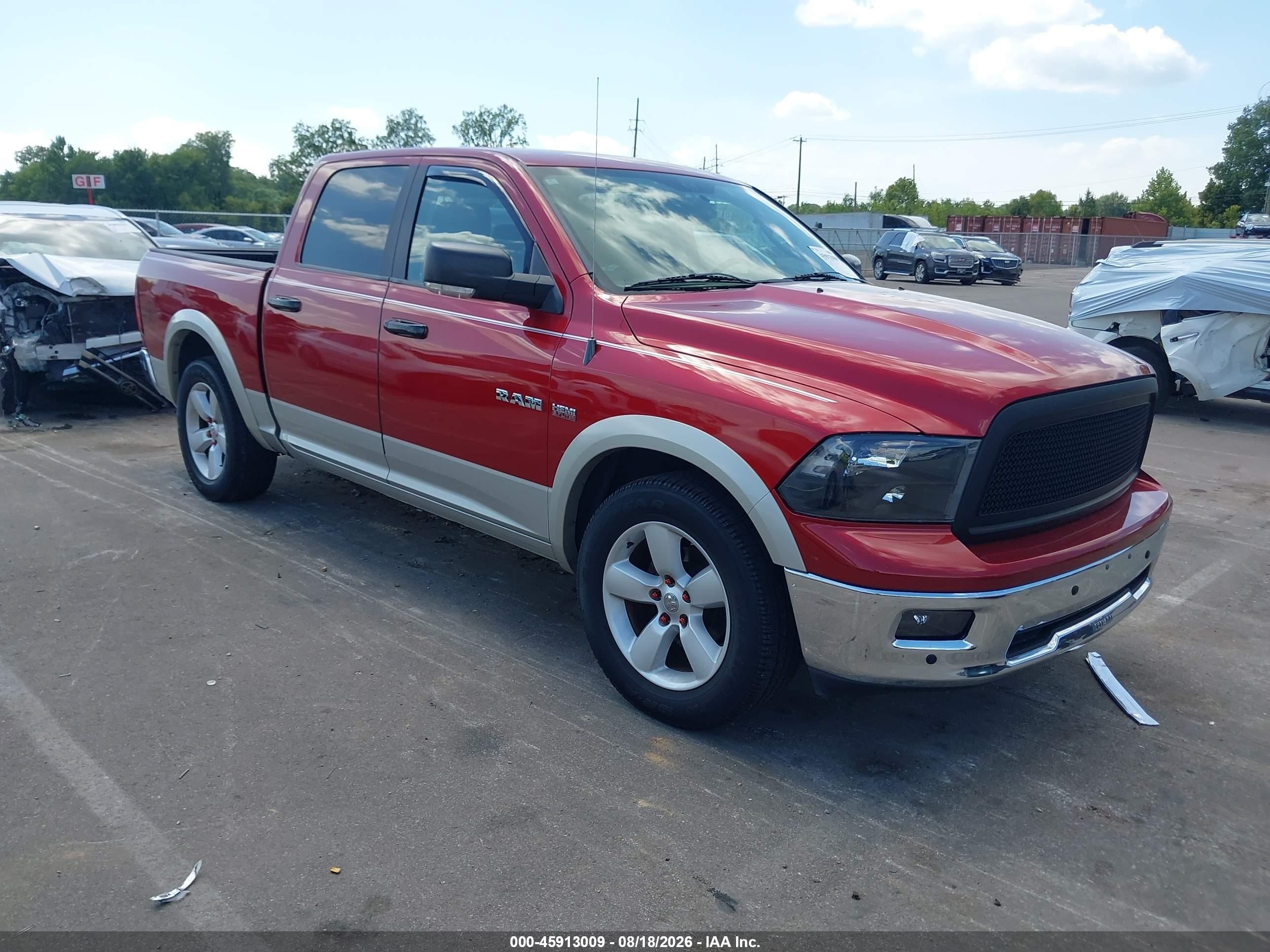 2009 Dodge Ram 1500 Laramie Burgundy vin: 1D3HB13T29S710986