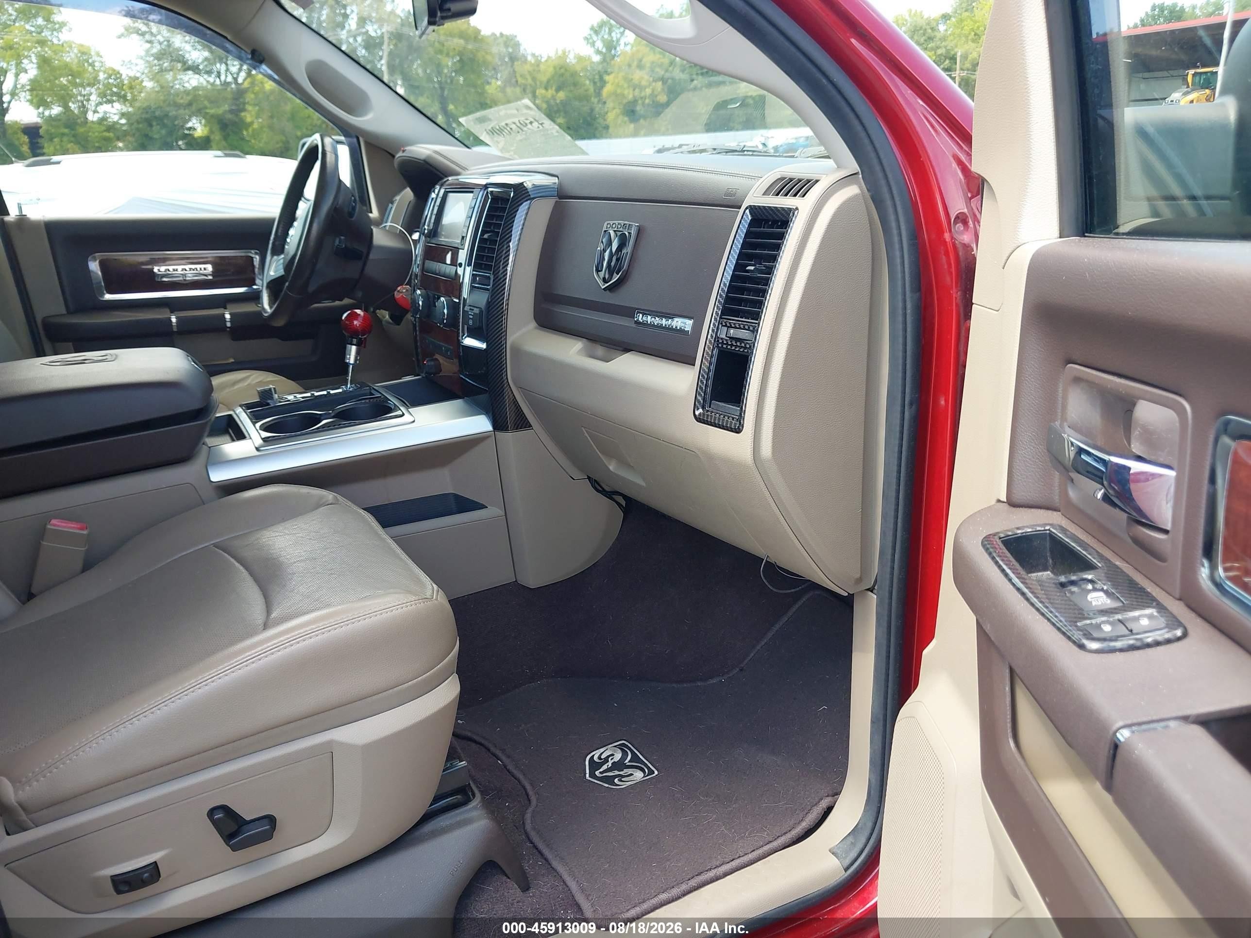 2009 Dodge Ram 1500 Laramie Бордовый vin: 1D3HB13T29S710986