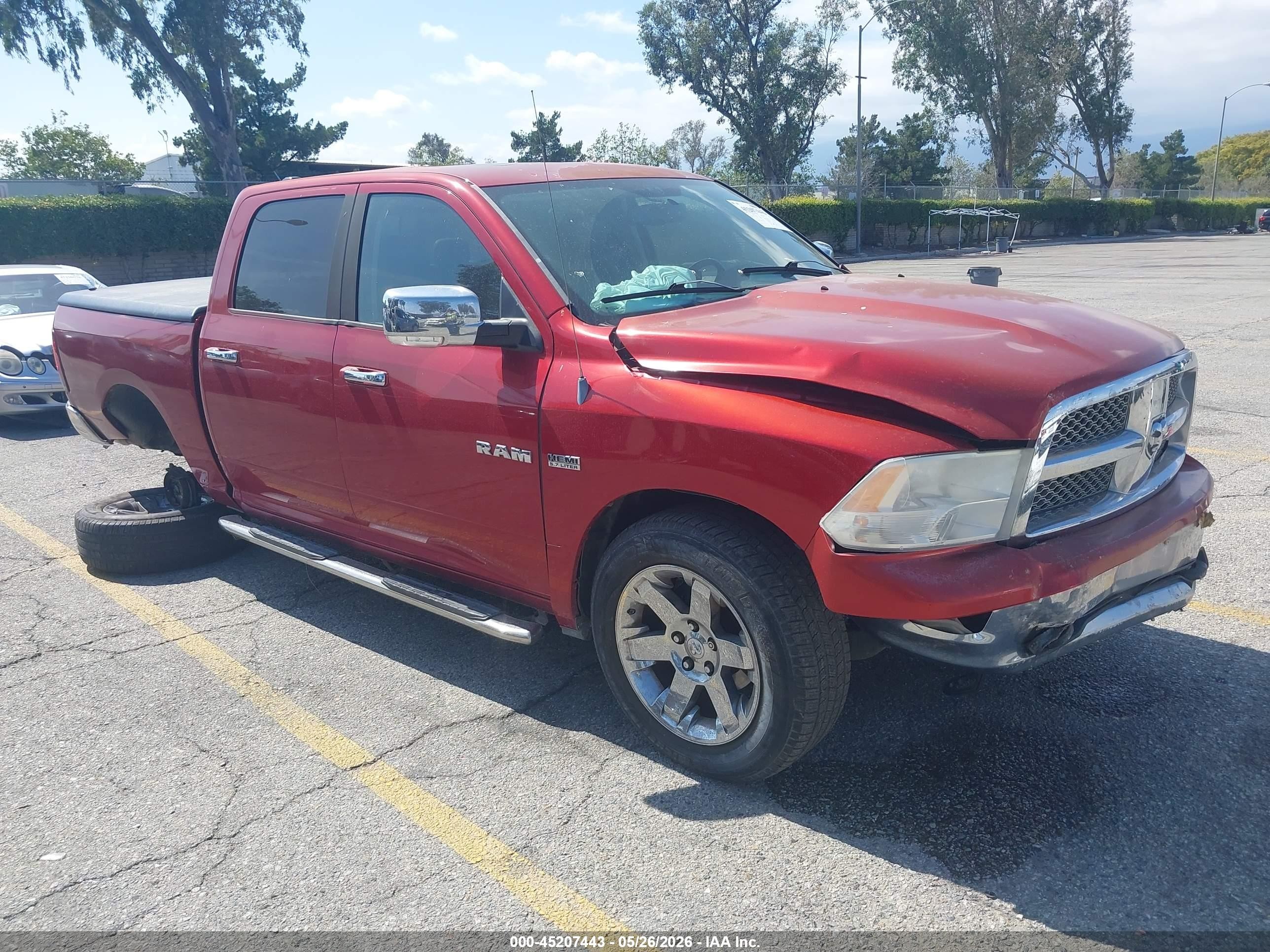 2009 Dodge Ram 1500 Laramie Красный vin: 1D3HB13T29S748413