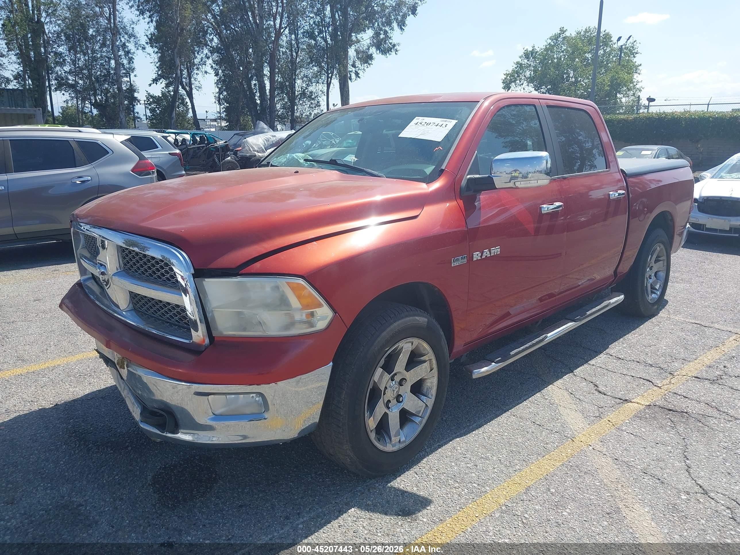 2009 Dodge Ram 1500 Laramie Red vin: 1D3HB13T29S748413