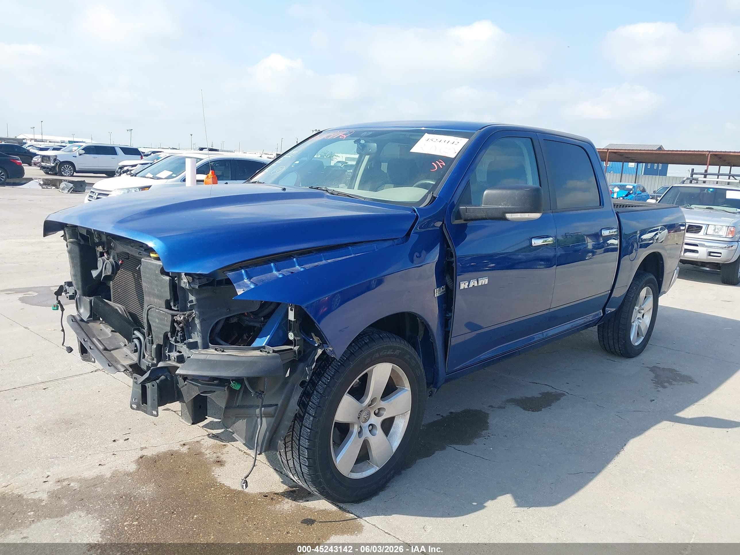 2009 Dodge Ram 1500 Slt/sport/trx Blue vin: 1D3HB13T49S748364