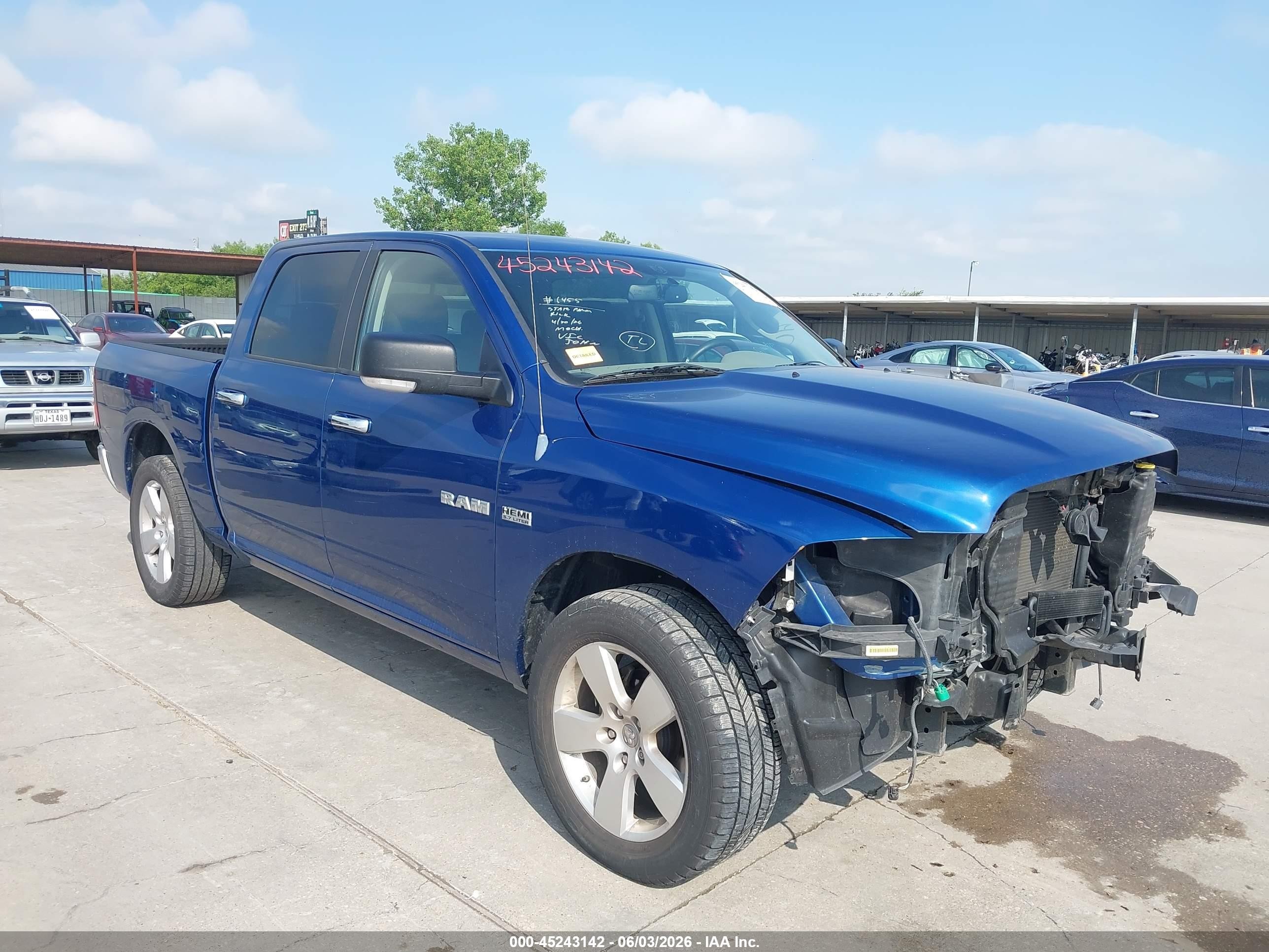 2009 Dodge Ram 1500 Slt/sport/trx Blue vin: 1D3HB13T49S748364