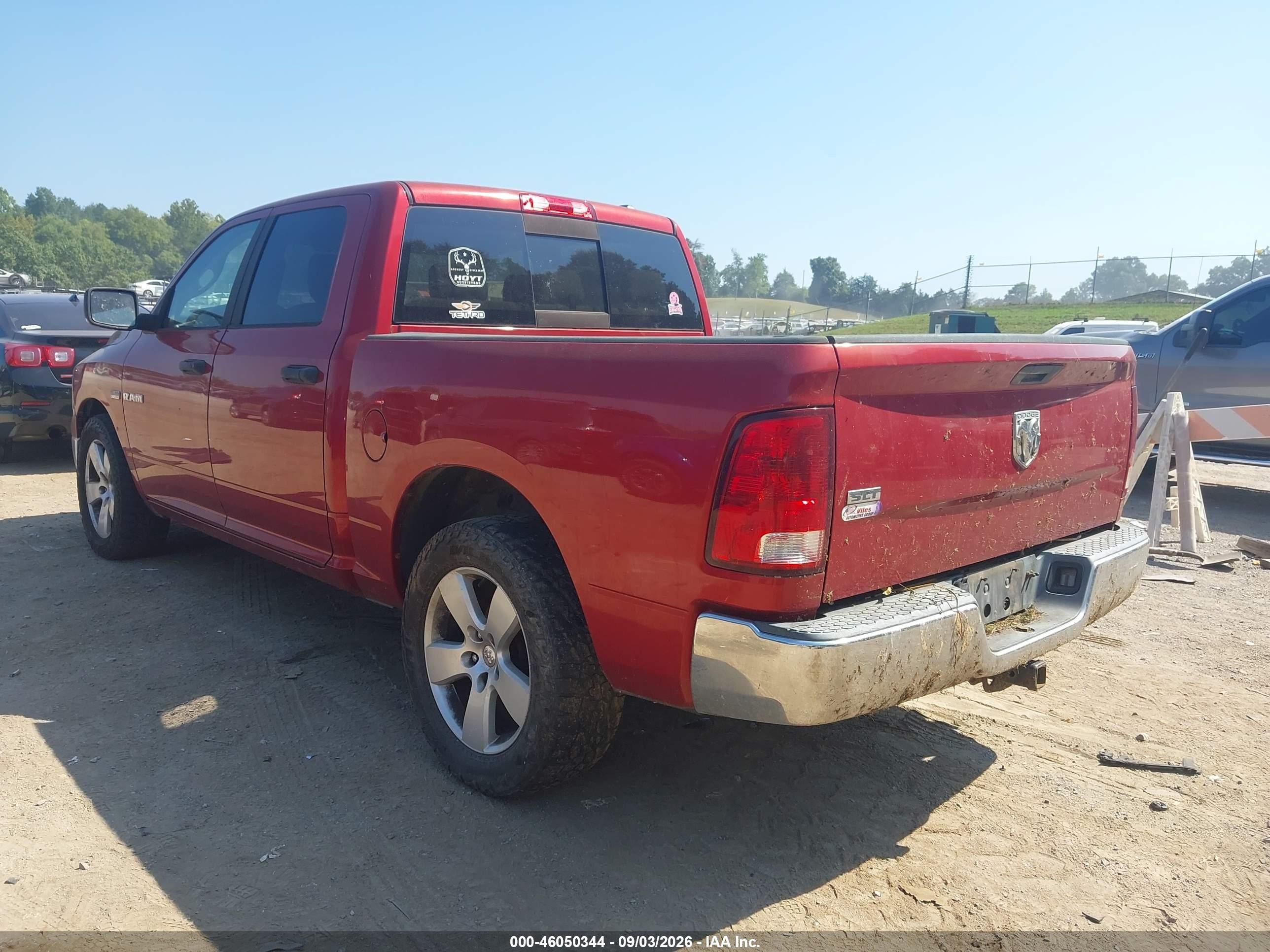 2009 Dodge Ram 1500 Slt/sport/trx Red vin: 1D3HB13T79S709395