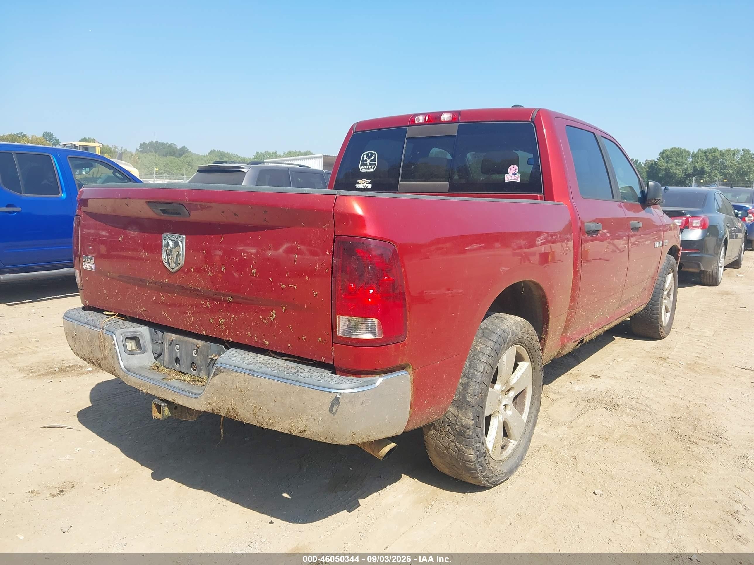 2009 Dodge Ram 1500 Slt/sport/trx Red vin: 1D3HB13T79S709395