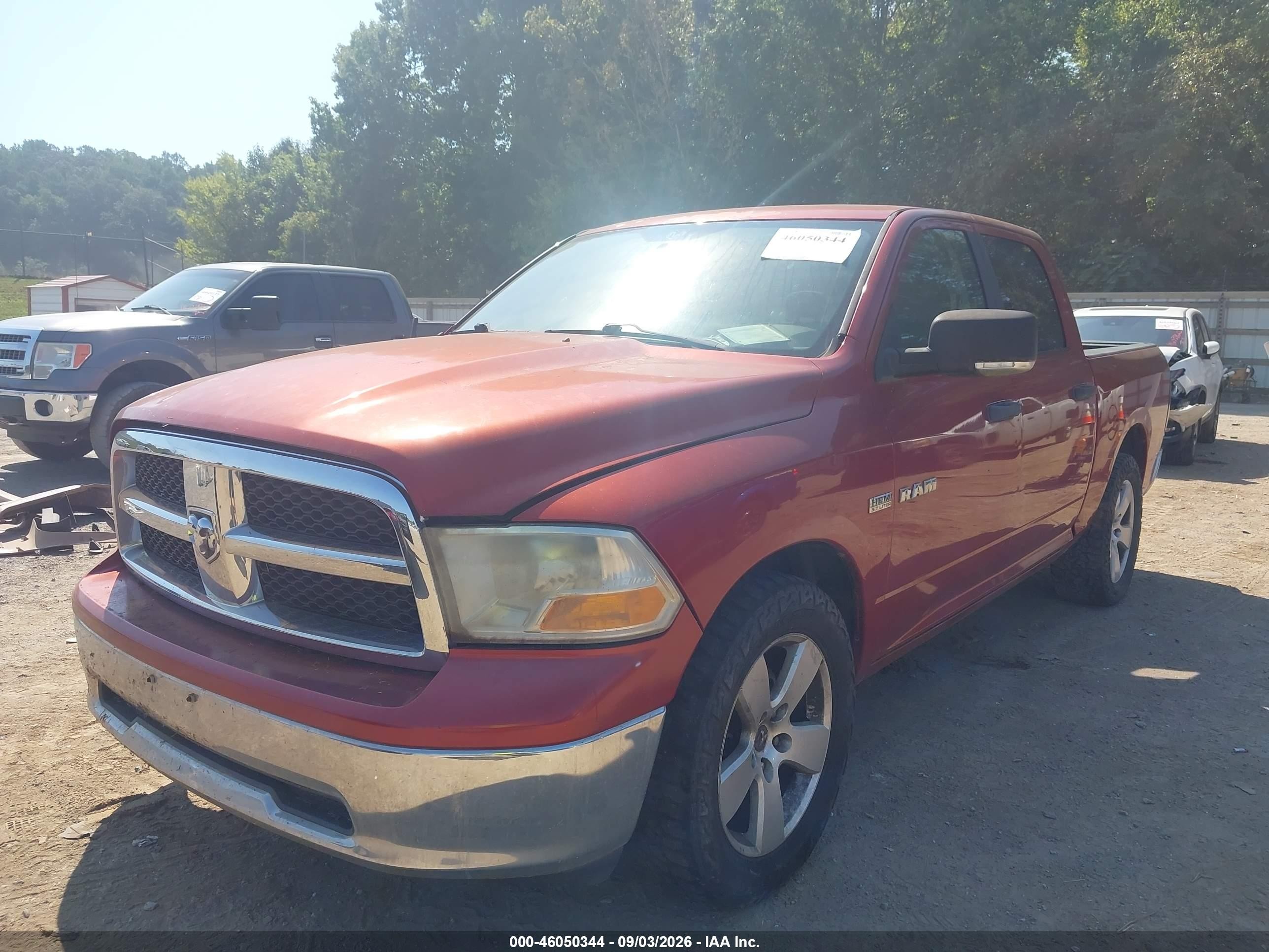 2009 Dodge Ram 1500 Slt/sport/trx Red vin: 1D3HB13T79S709395