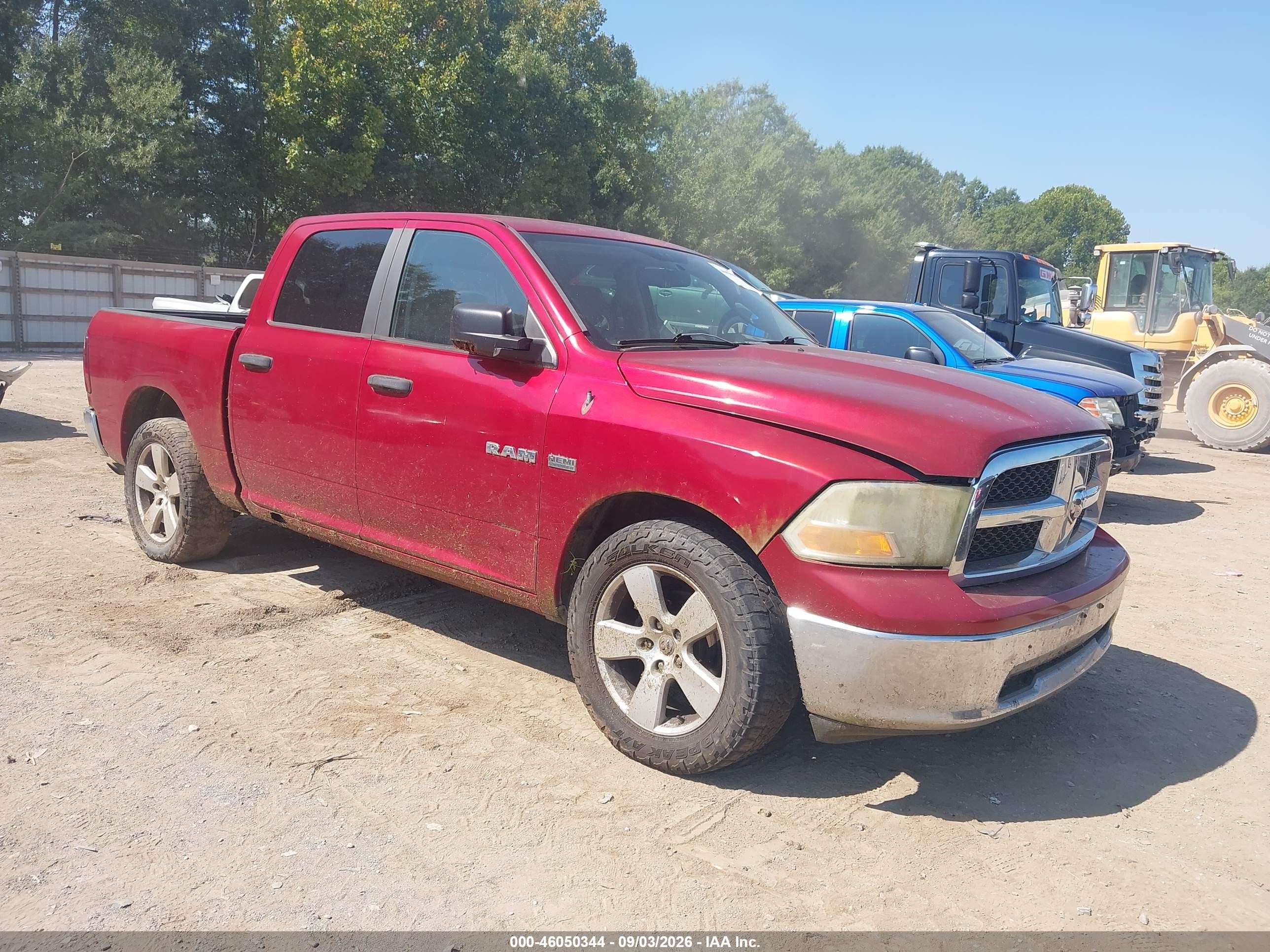 2009 Dodge Ram 1500 Slt/sport/trx Red vin: 1D3HB13T79S709395