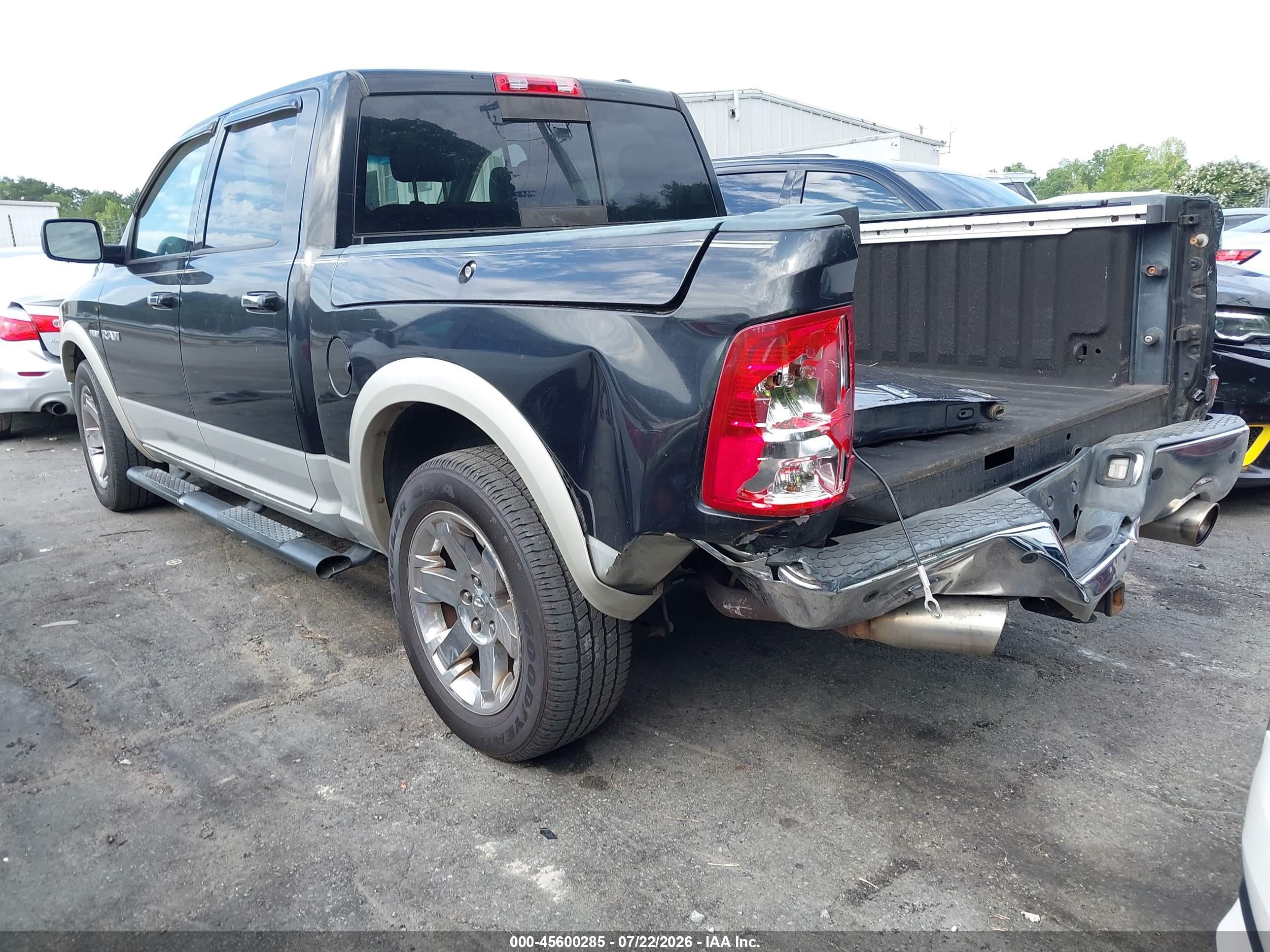 2009 Dodge Ram 1500 Laramie Black vin: 1D3HB13T89J530739