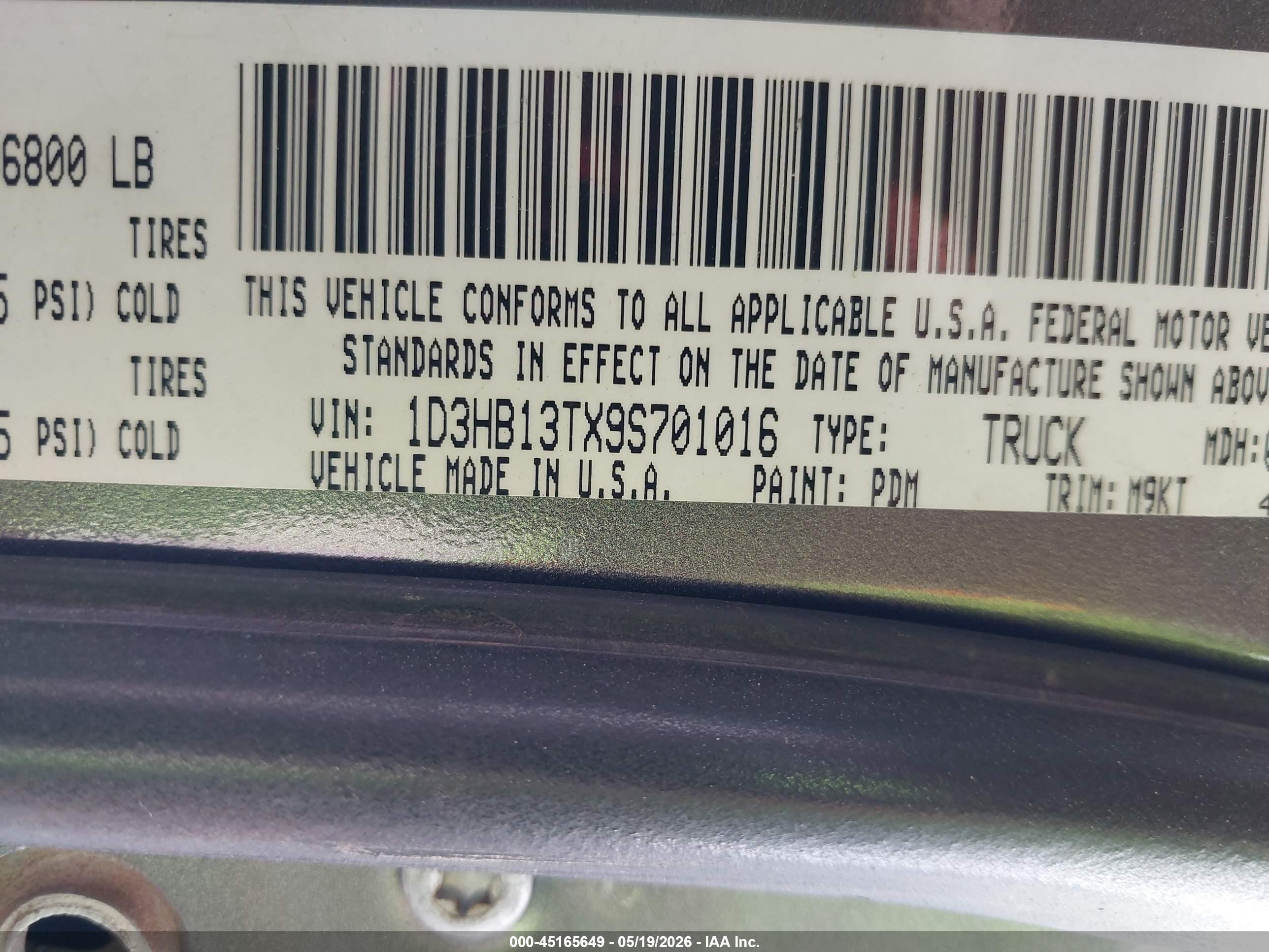 2009 Dodge Ram 1500 Slt/sport/trx Gray vin: 1D3HB13TX9S701016