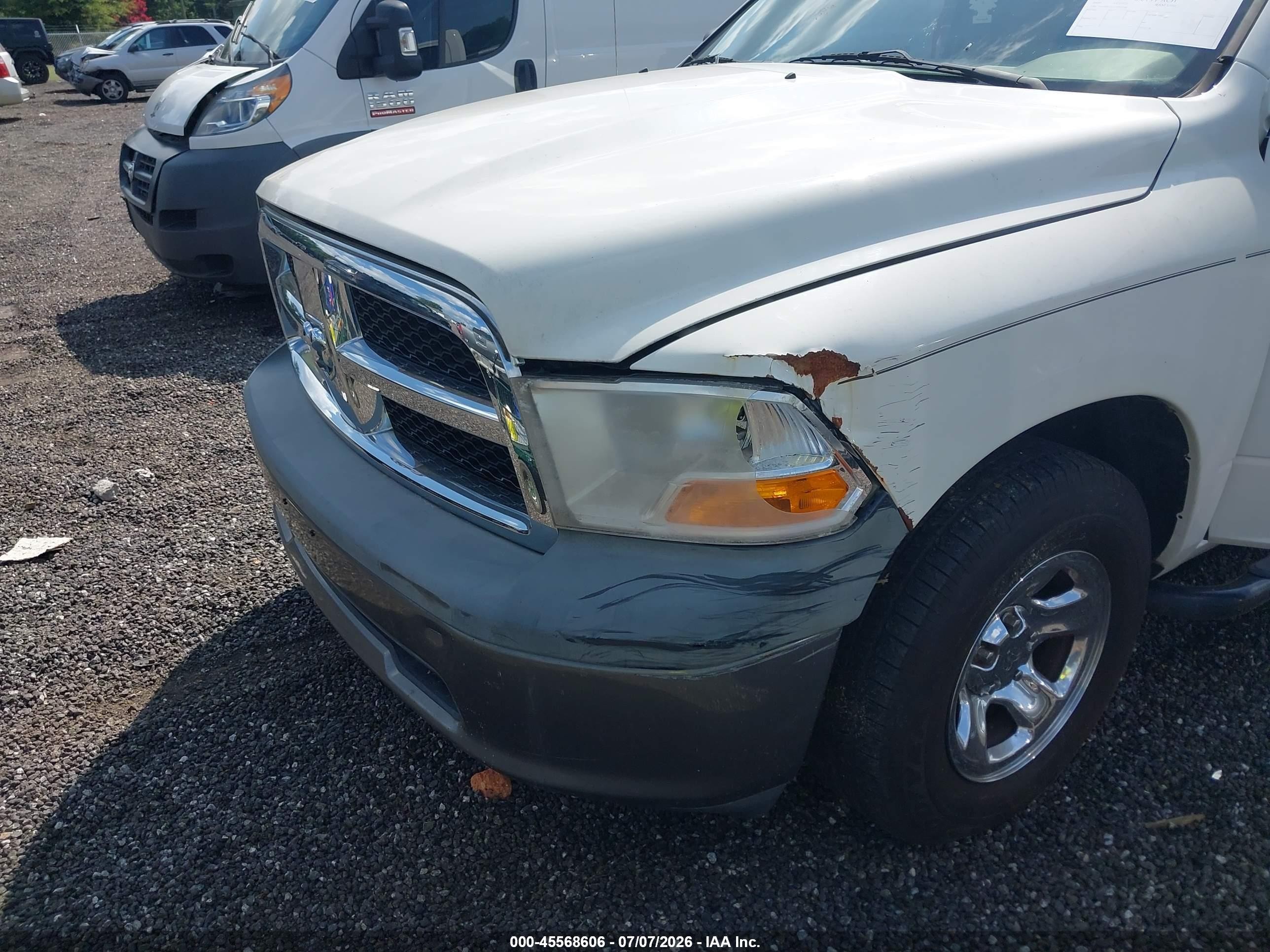 2009 Dodge Ram 1500 St White vin: 1D3HB16K59J509706
