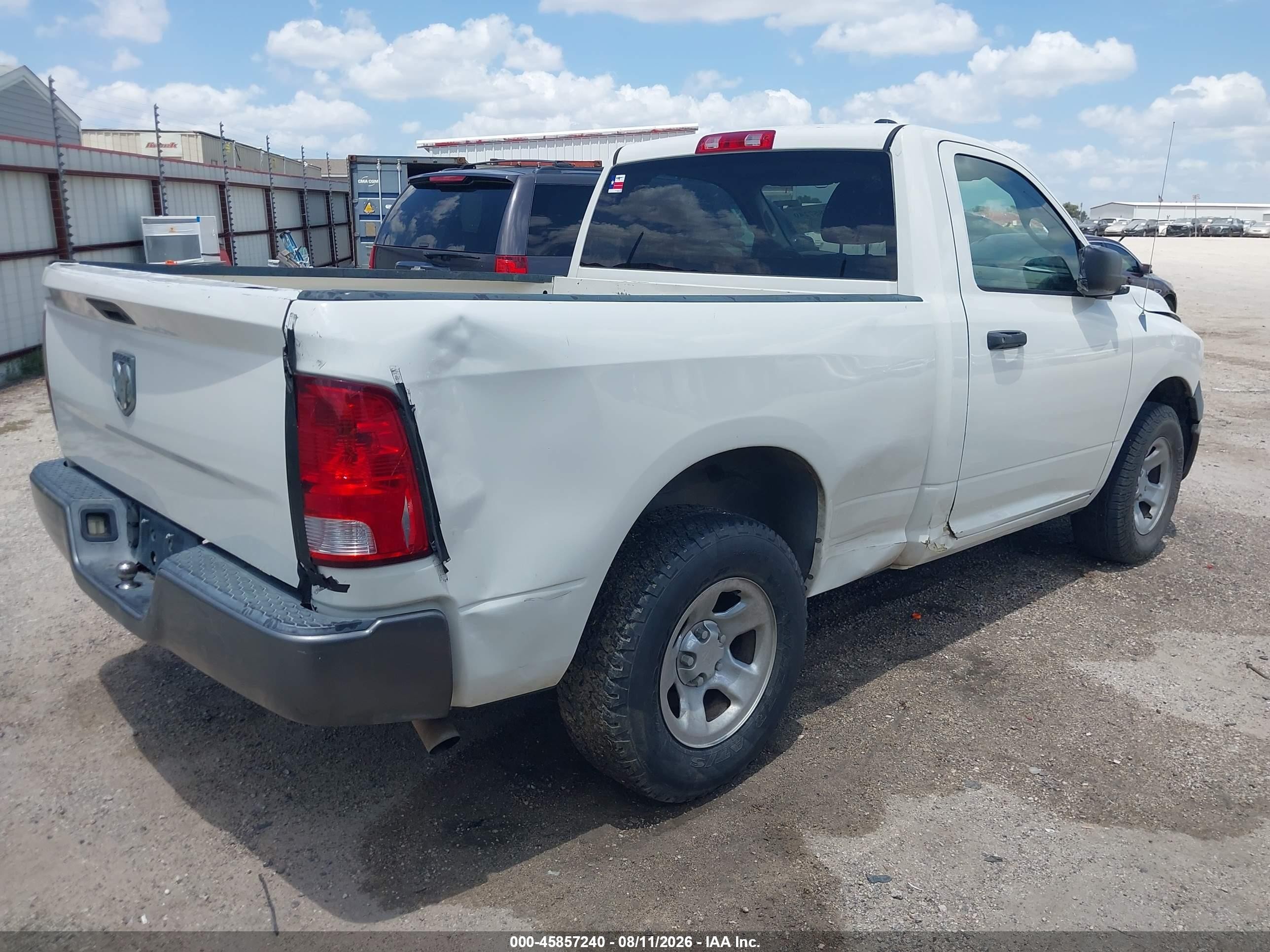 2009 Dodge Ram 1500 St White vin: 1D3HB16K99J502449