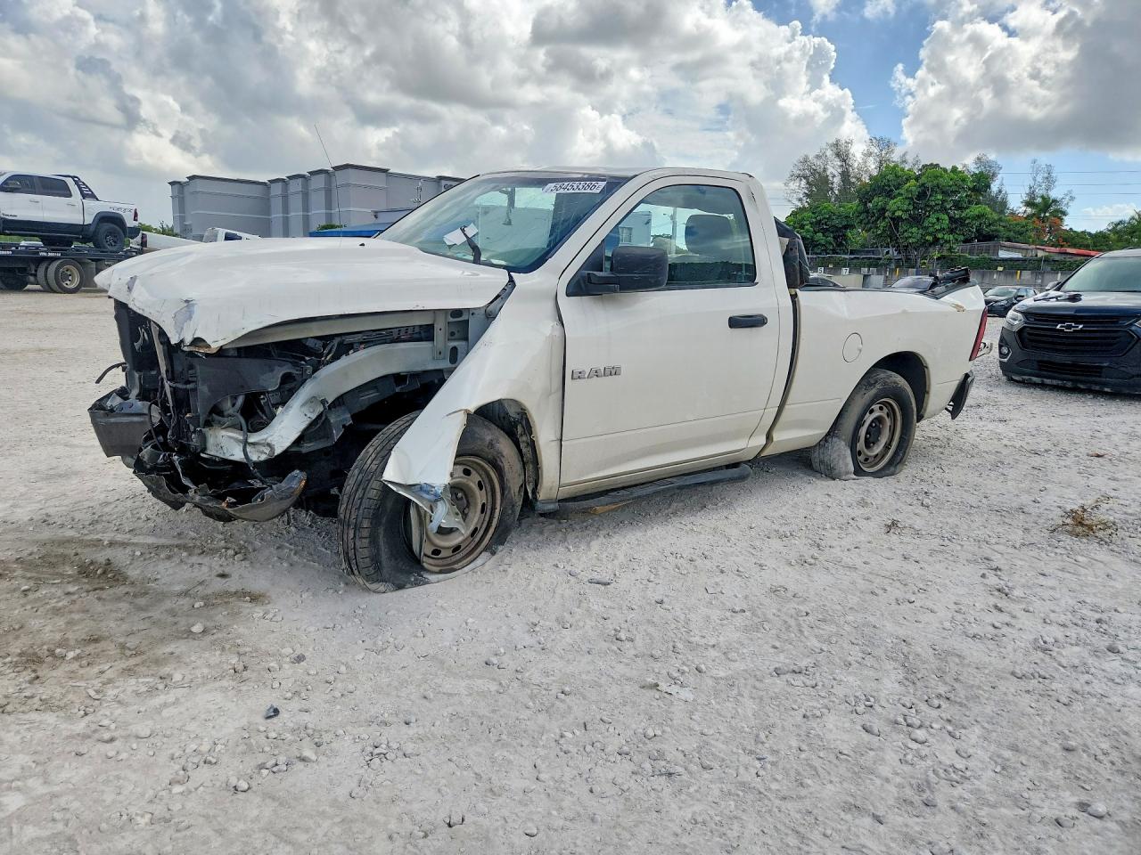 2009 Dodge Ram 1500 White vin: 1D3HB16K99J503536