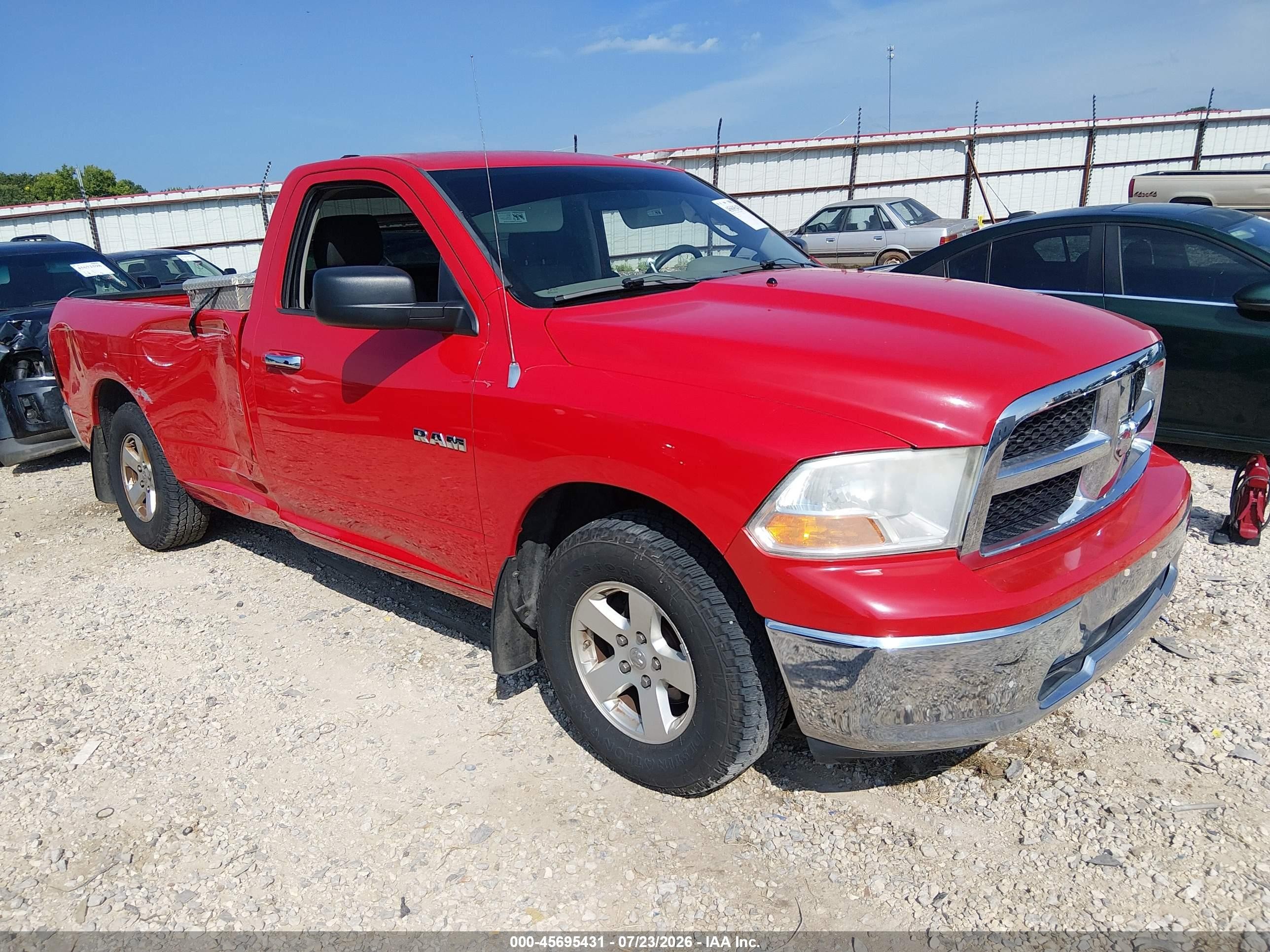 2009 Dodge Ram 1500 Slt/trx Red vin: 1D3HB16P89J523059